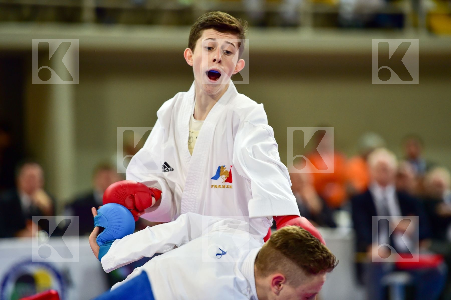 -55 Kg France Italy Junior Kumite Male Marchese Samuele Merienne