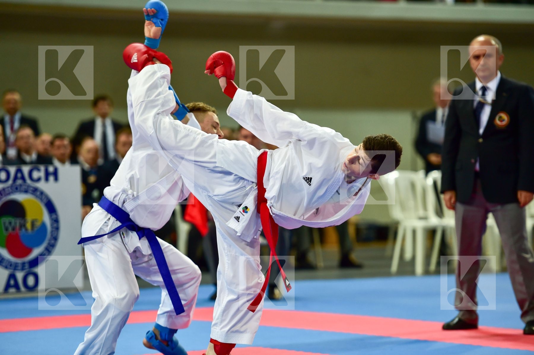 -55 Kg France Italy Junior Kumite Male Marchese Samuele Merienne