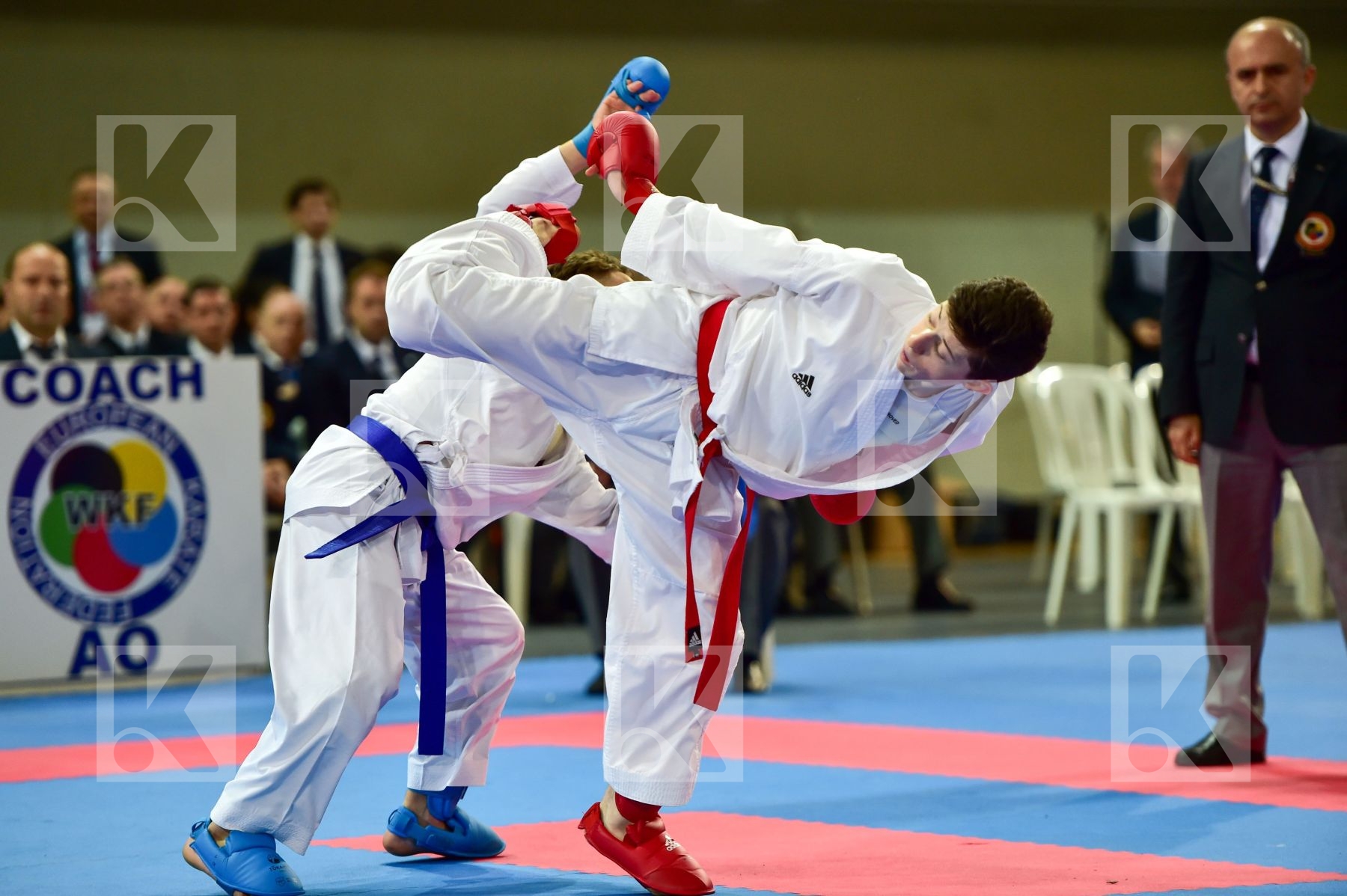 -55 Kg France Italy Junior Kumite Male Marchese Samuele Merienne