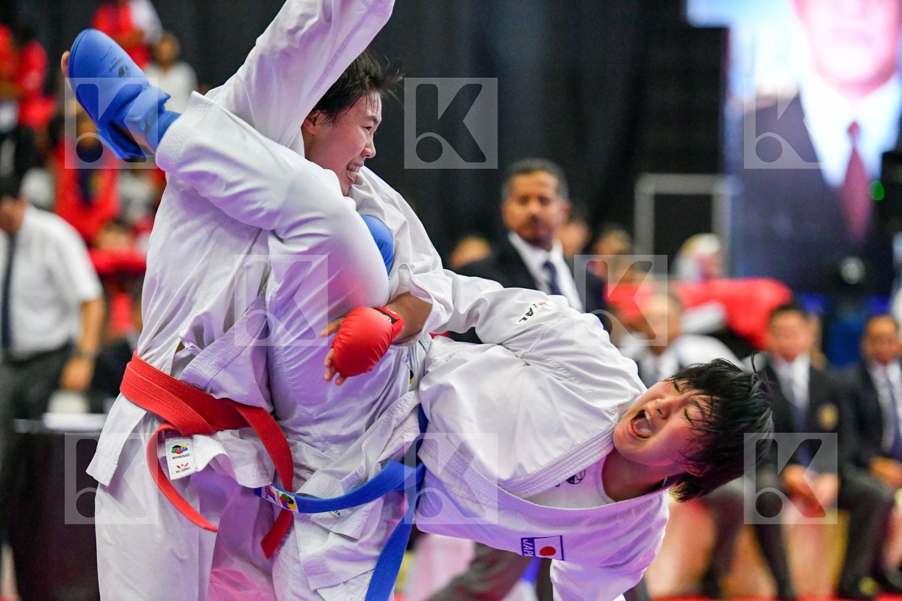 China Japan Junior Kumite Female 59+ Kg Sawae Yuzuki Zhu Yunge