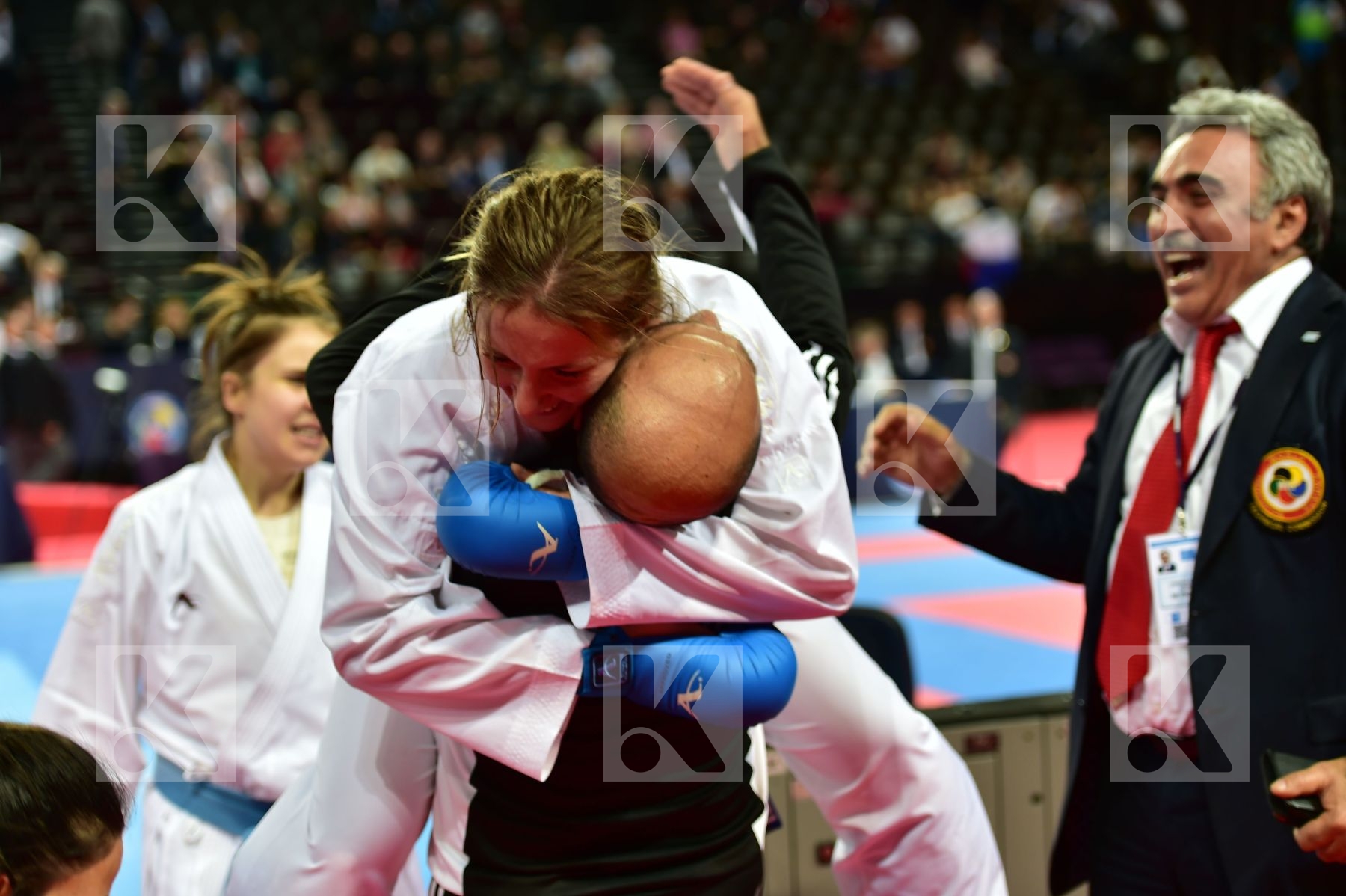 Azerbaijan coach kumite team victory