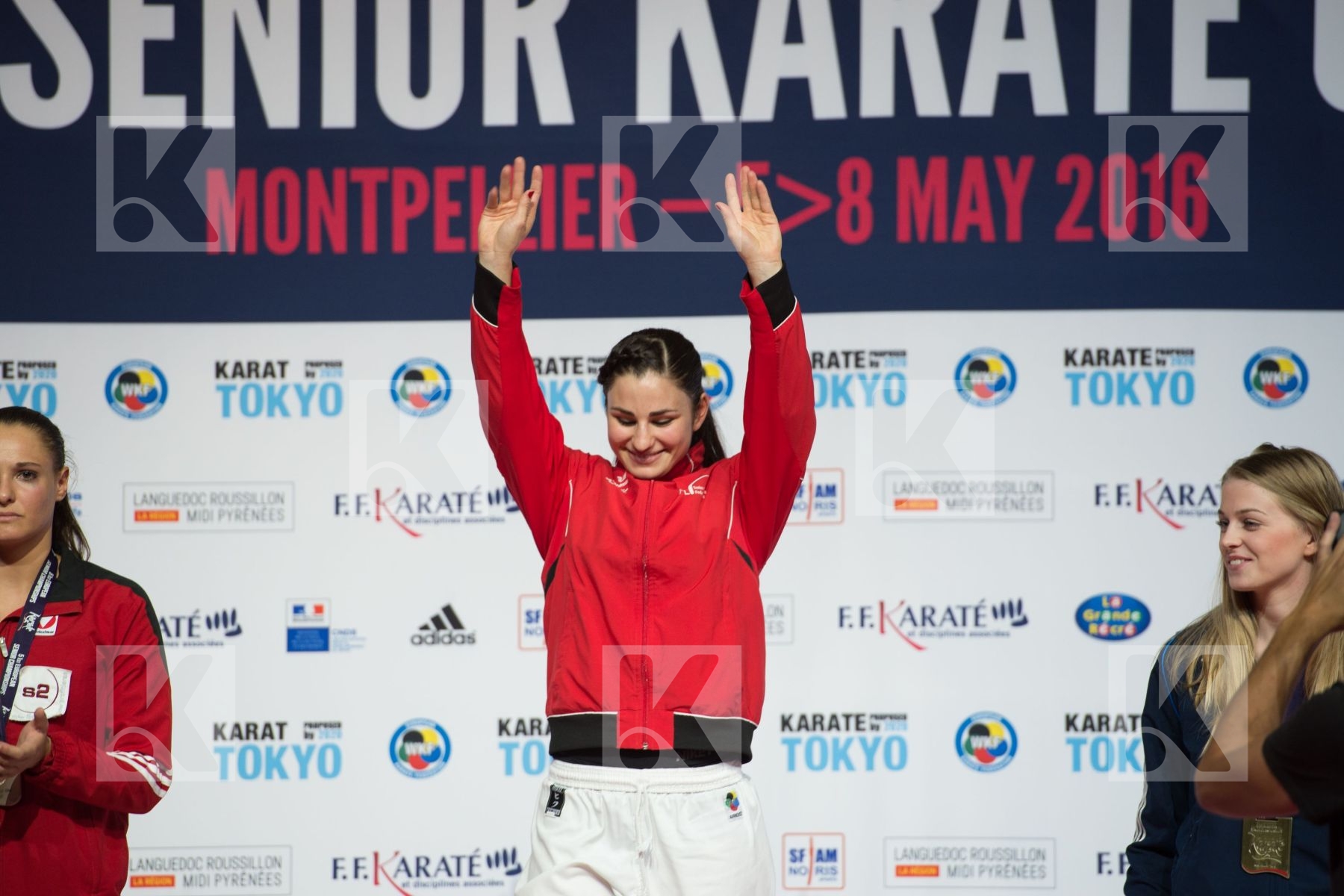 -68 Kg Female kumite podium Quirici Elena Switzerland