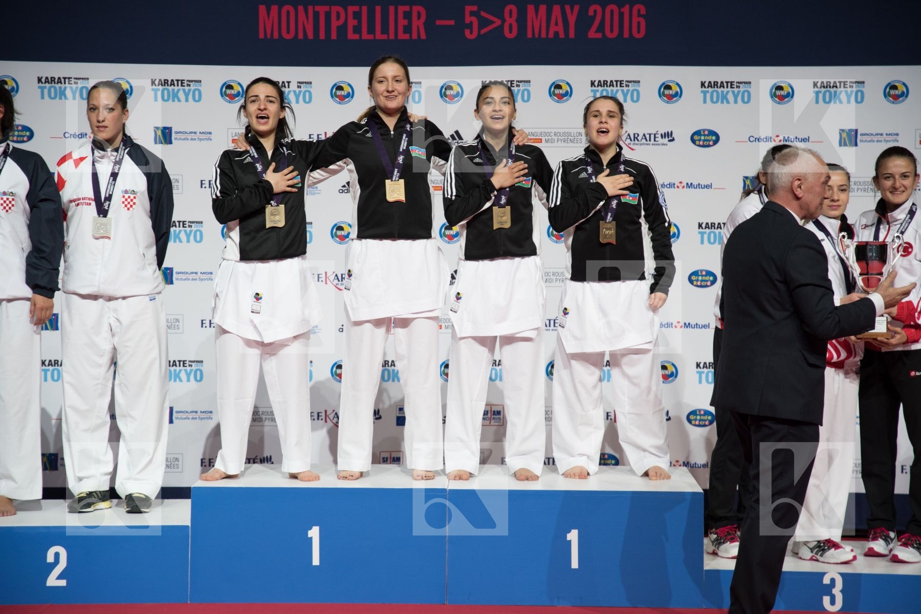 Azerbaijan Female kumite podium team