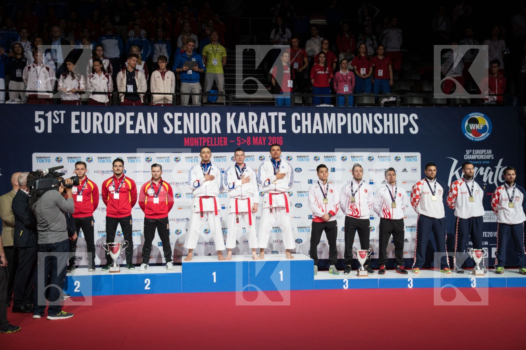 Croatia france kata Male podium Spain team Turkey
