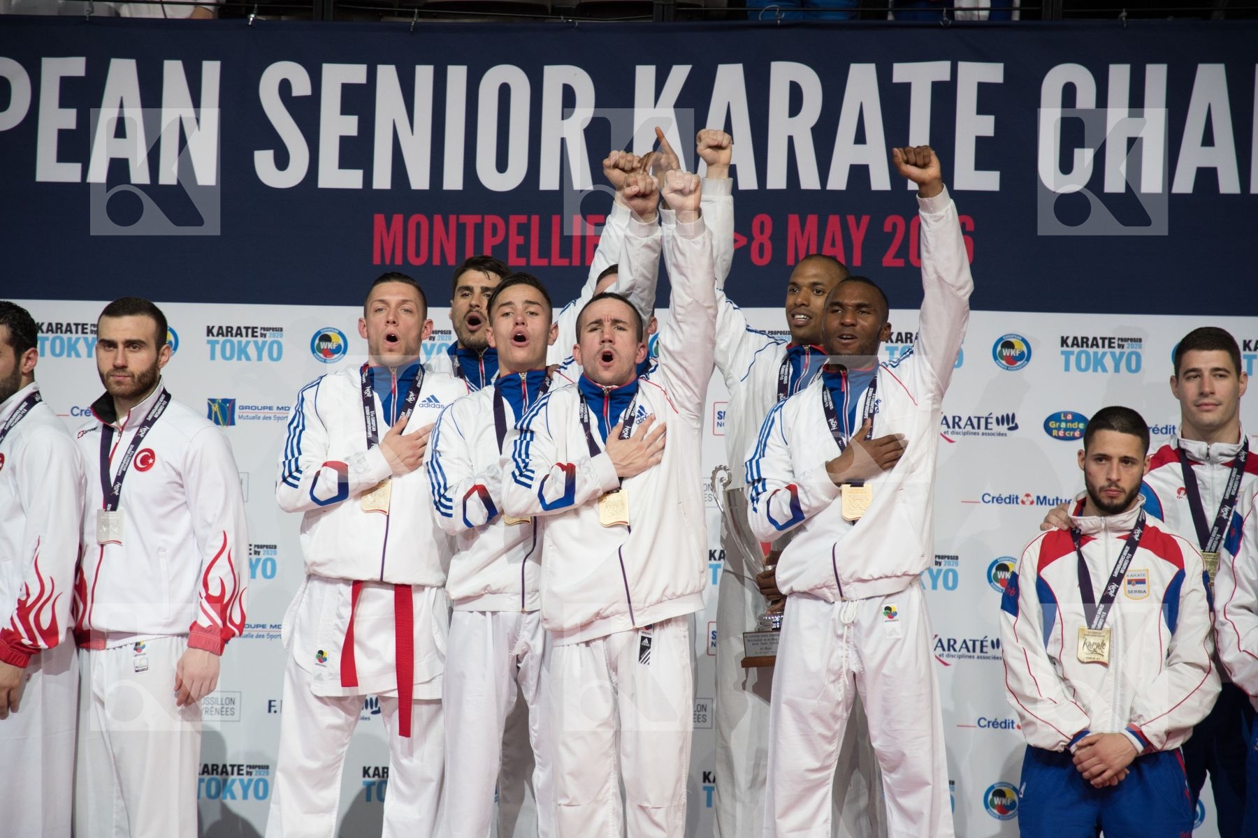 france kumite Male podium team