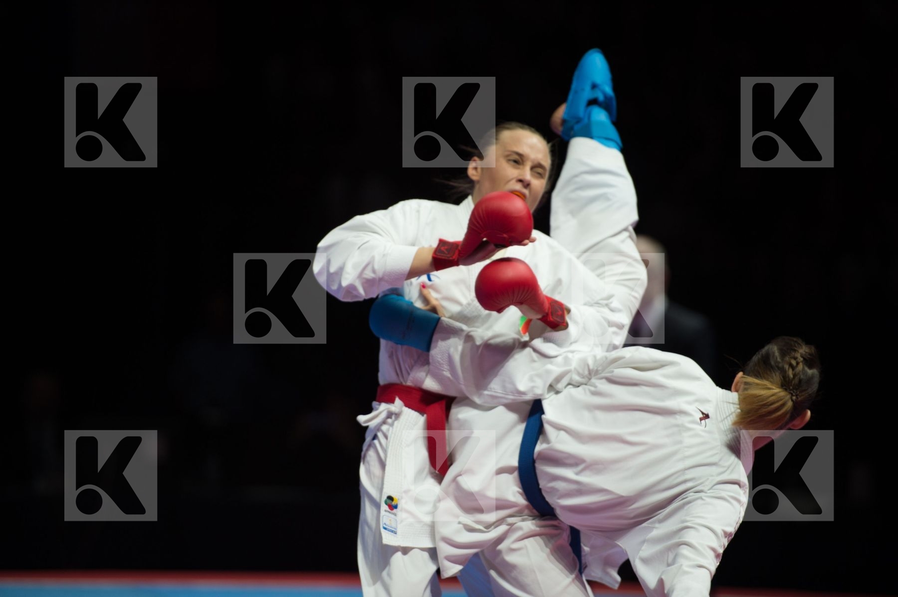 -50 Kg Austria Belarus female kumite Koulinkovitch Mariya plank