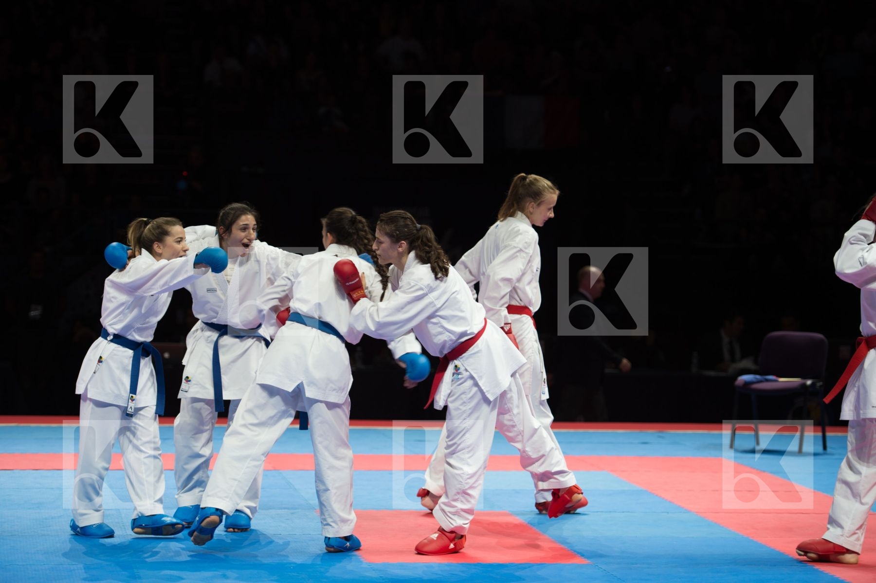 Female kumite russian federation semi-final team Turkey