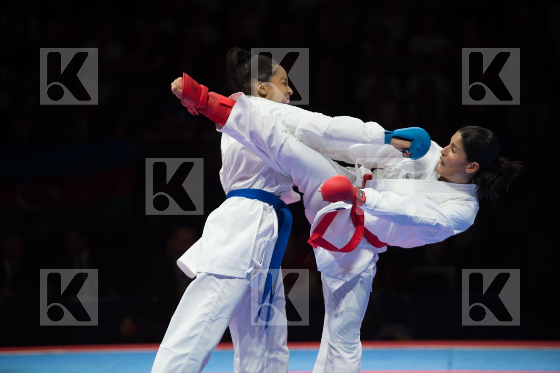 Female france kumite semi-final Switzerland team