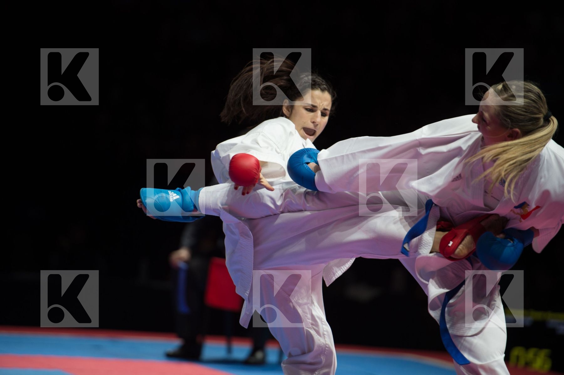 Female france kumite semi-final Switzerland team
