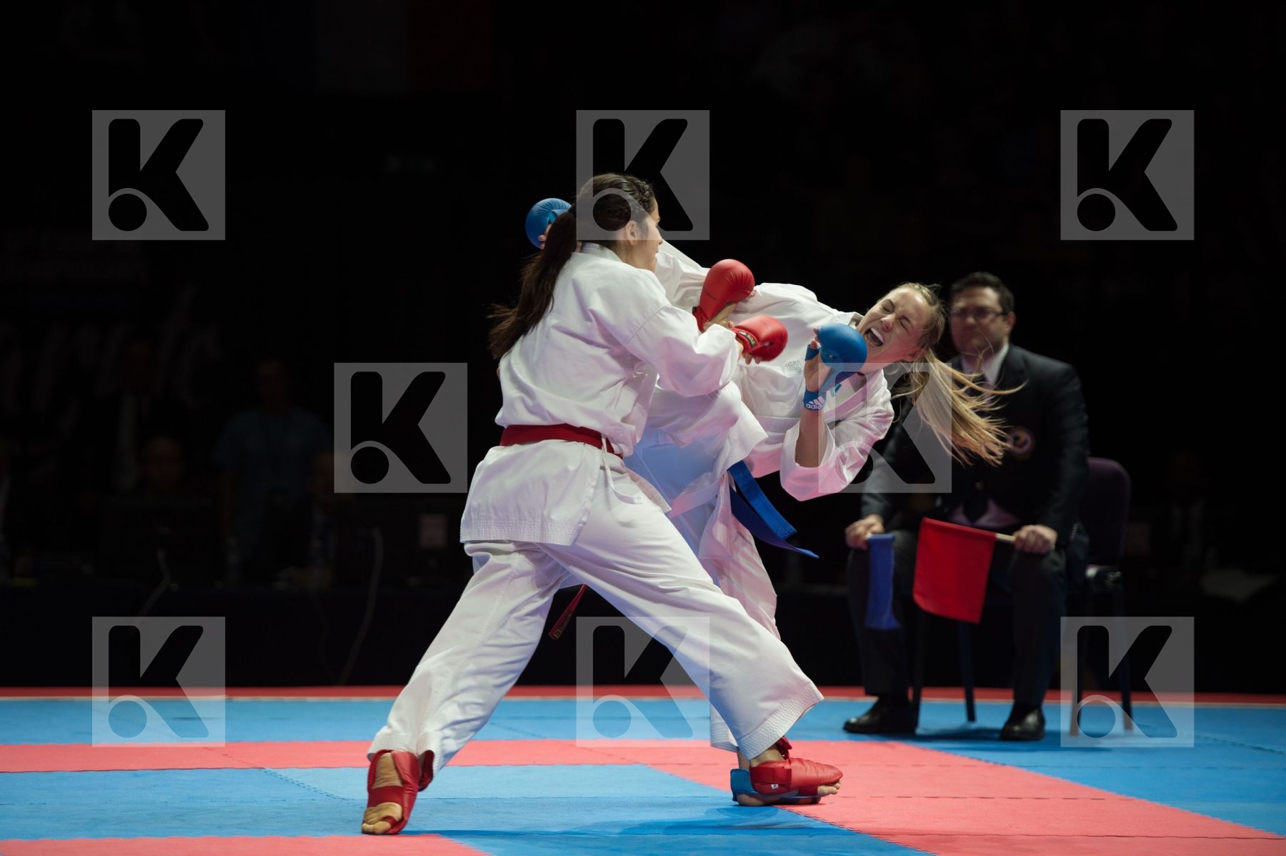 Female france kumite semi-final Switzerland team