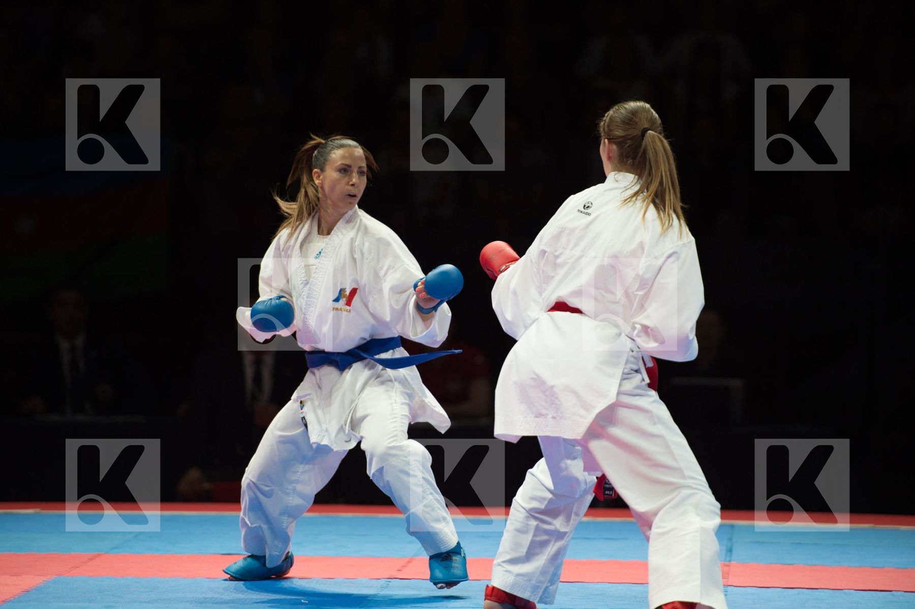 Female france kumite semi-final Switzerland team