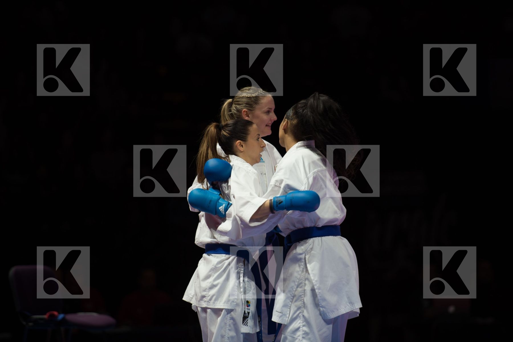 Female france kumite semi-final Switzerland team