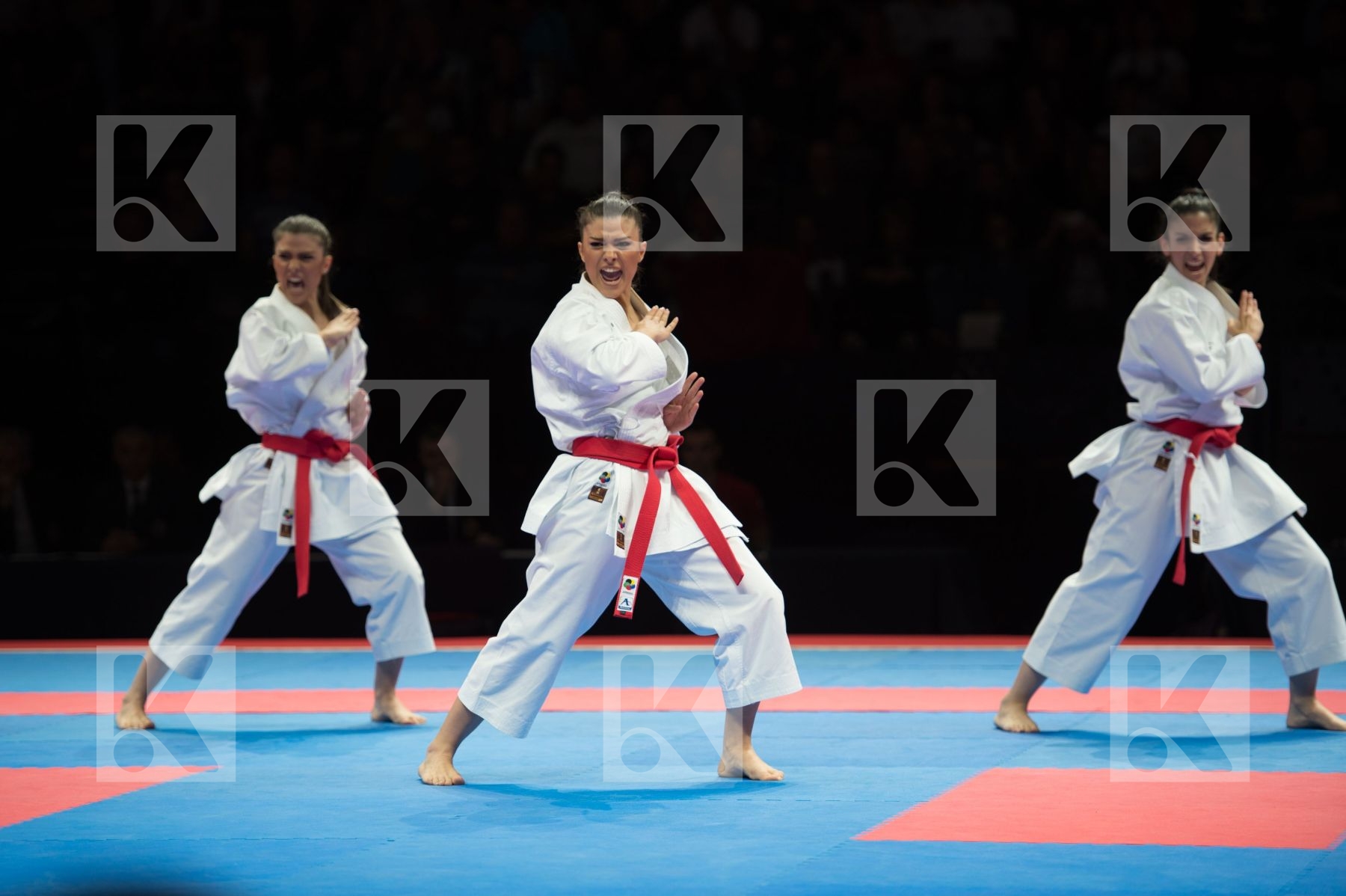 Female Greece kata semi-final team