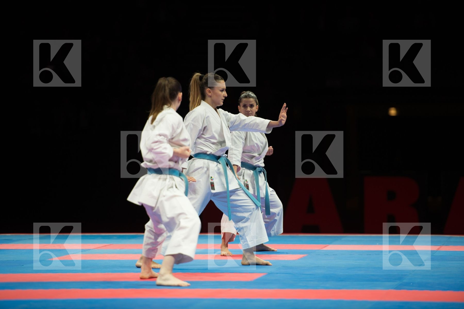 Female kata semi-final team Turkey