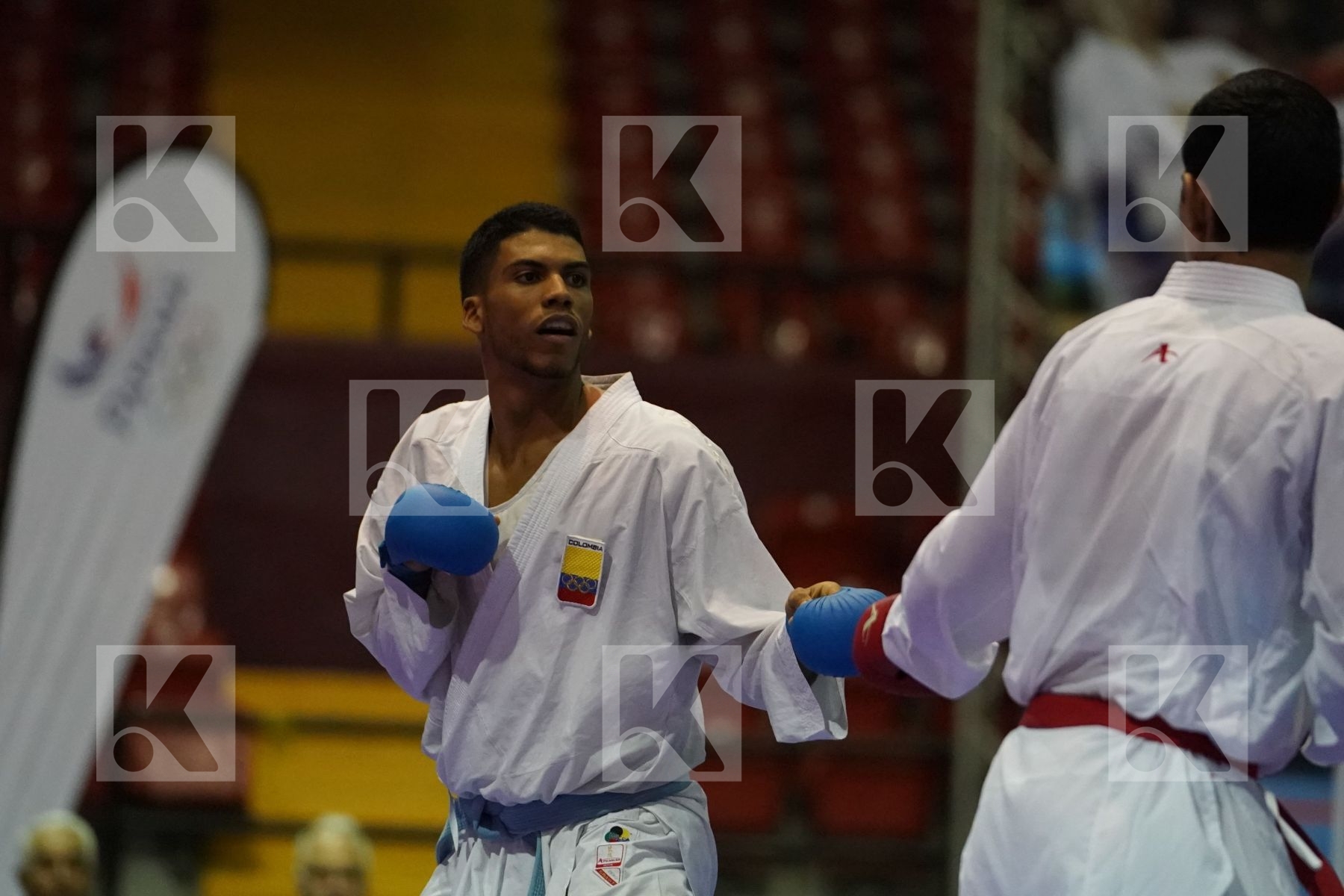 VALERA FREDDY (VENEZUELA) vs HENAO AMU RUBEN DARIO (COLOMBIA) in Senior Kumite -84 Kg - Final bout