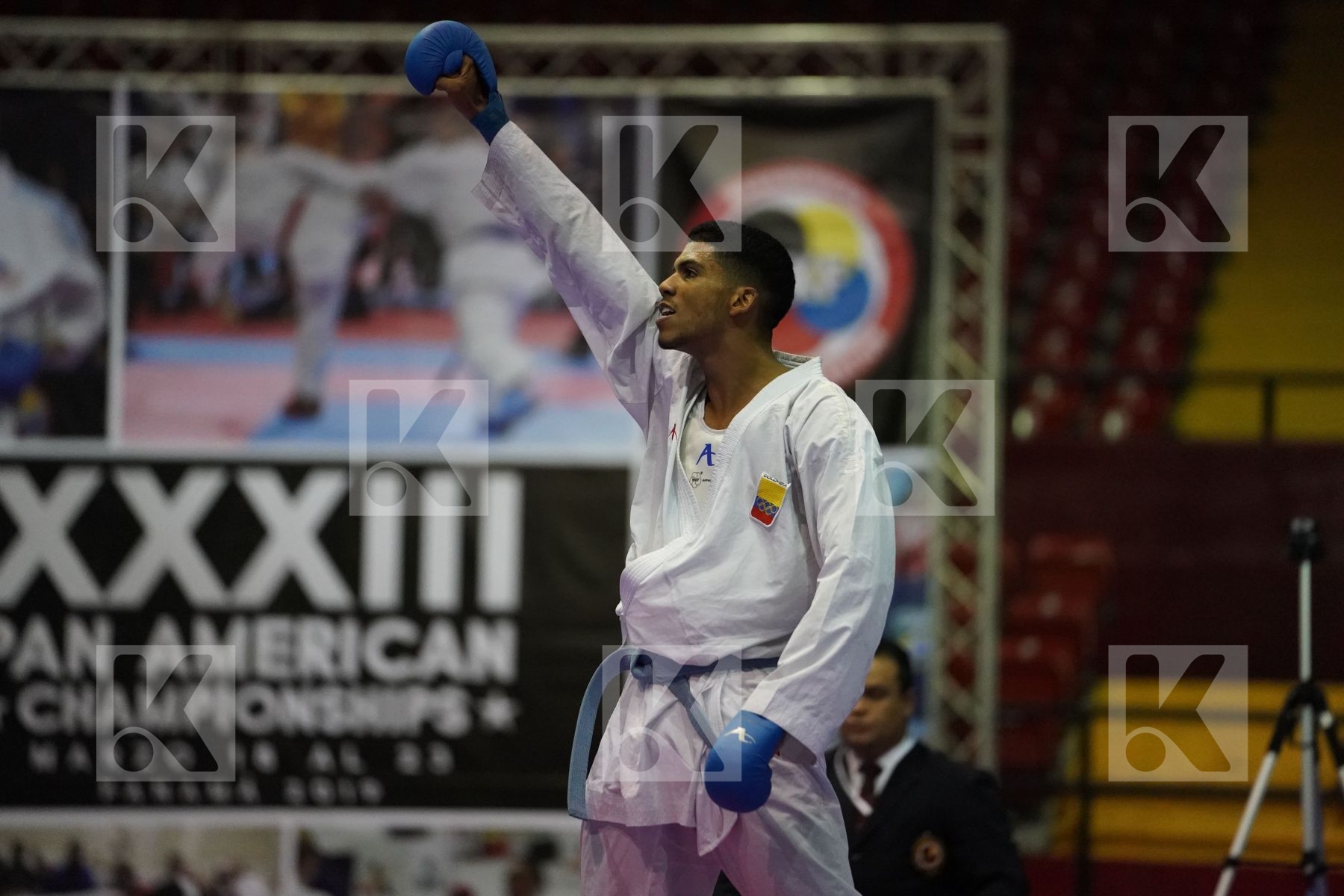 VALERA FREDDY (VENEZUELA) vs HENAO AMU RUBEN DARIO (COLOMBIA) in Senior Kumite -84 Kg - Final bout