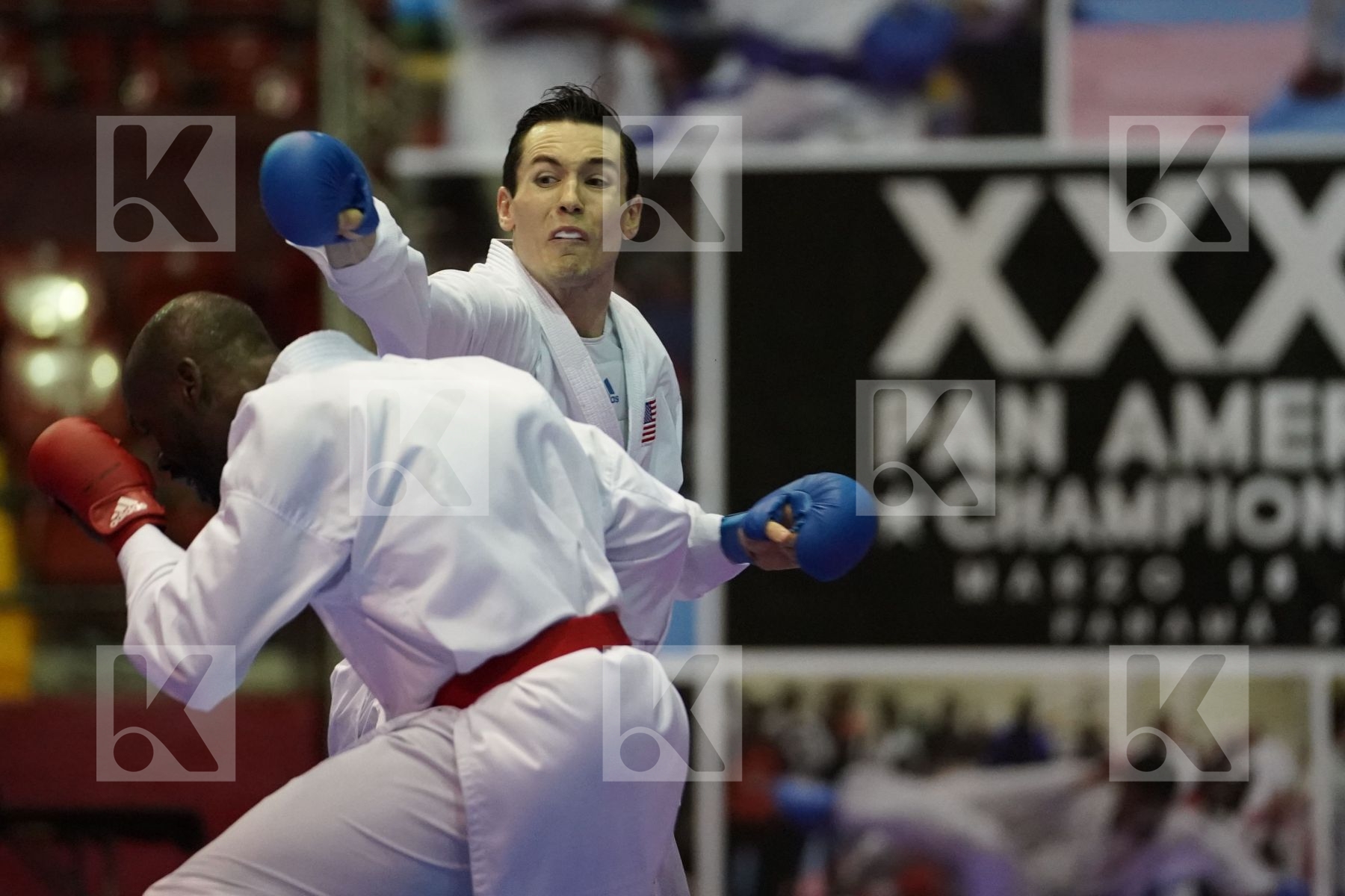 BROWN ALTON (JAMAICA) vs SCOTT THOMAS (USA) in Senior Kumite -75 Kg - Final bout