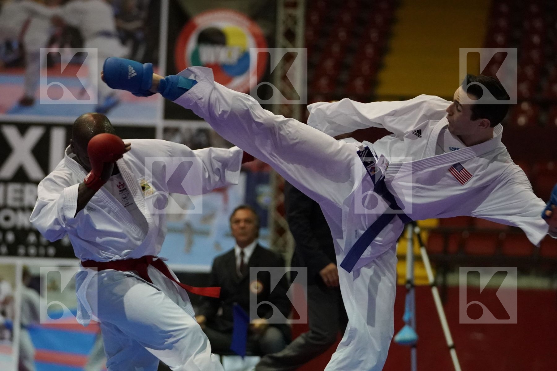 BROWN ALTON (JAMAICA) vs SCOTT THOMAS (USA) in Senior Kumite -75 Kg - Final bout