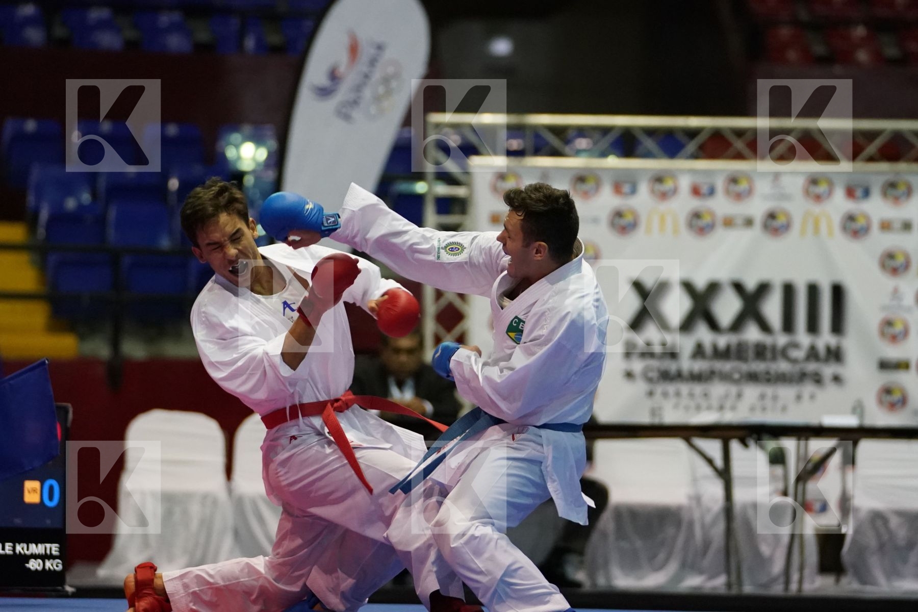 LARROSA MAXIMILIANO (URUGUAY) vs BROSE DOUGLAS (BRAZIL) in Senior Kumite -60 Kg - Final bout