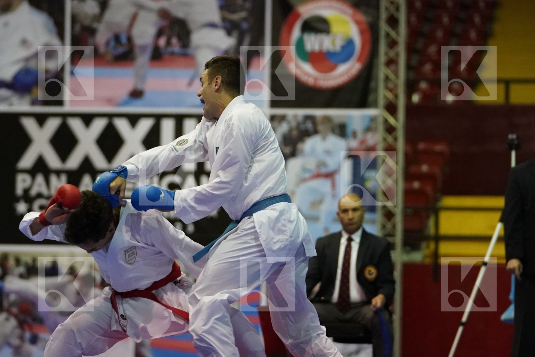 LARROSA MAXIMILIANO (URUGUAY) vs BROSE DOUGLAS (BRAZIL) in Senior Kumite -60 Kg - Final bout
