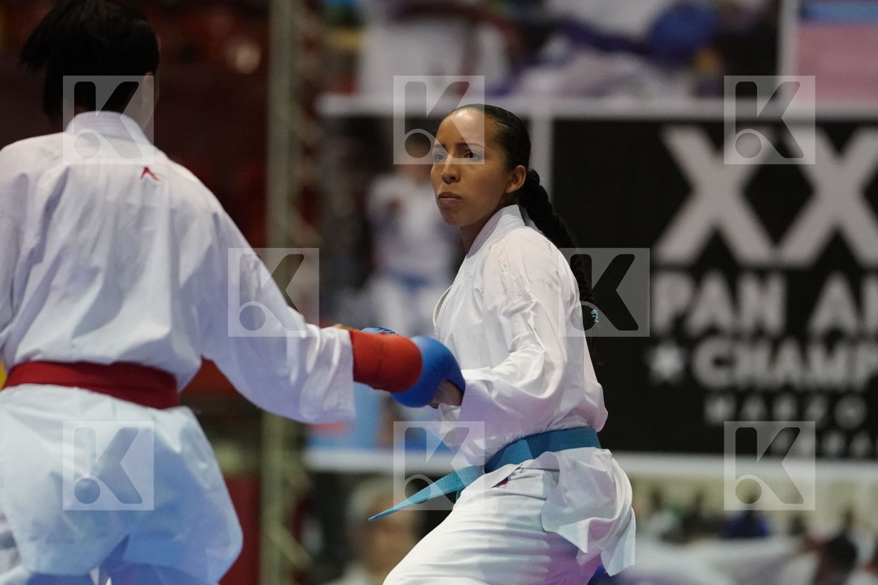 VILLANUEVA FABIAN ANA  (DOMINICAN REPUBLIC) vs CAMPOS AURIMER (VENEZUELA) in Senior Kumite -50 Kg - Final bout