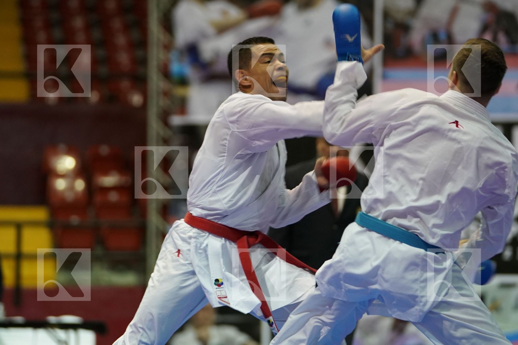 RAMIREZ GUTIERREZ GUILLERMO (COLOMBIA) vs VELOZO CAMILO (CHILE) in Senior Kumite -67 Kg - Final bout