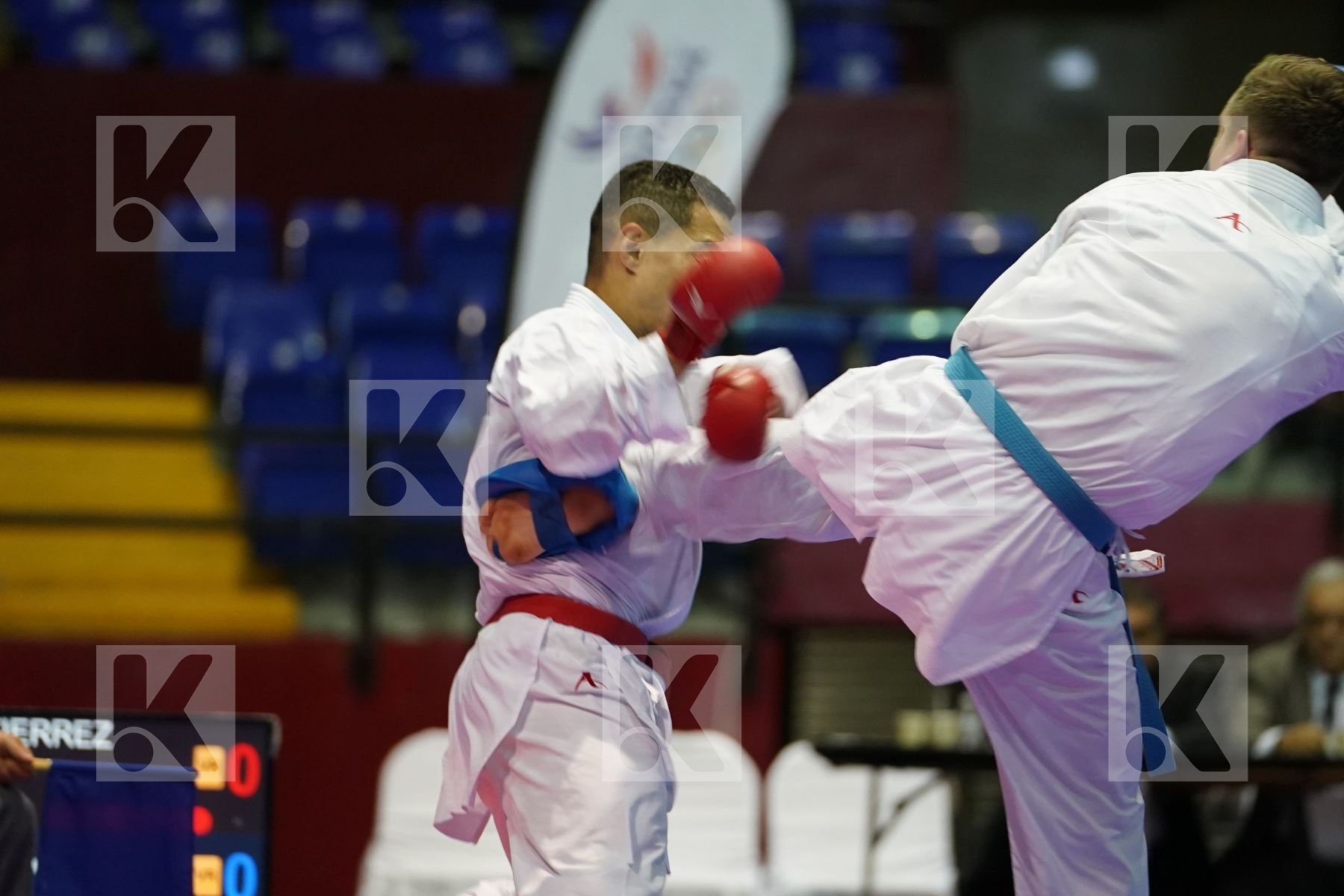RAMIREZ GUTIERREZ GUILLERMO (COLOMBIA) vs VELOZO CAMILO (CHILE) in Senior Kumite -67 Kg - Final bout