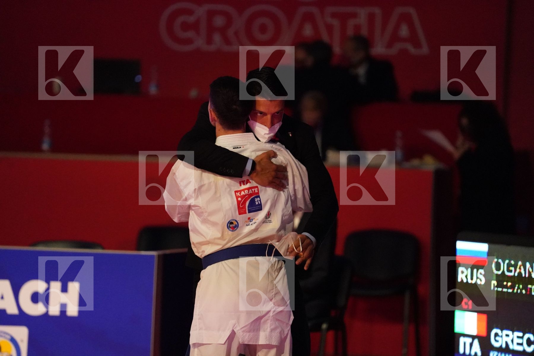 OGANNISIAN IURIK (RUSSIA) Vs GRECO DANILO (ITALY) in Senior Kumite -60 Kg - bronze bout