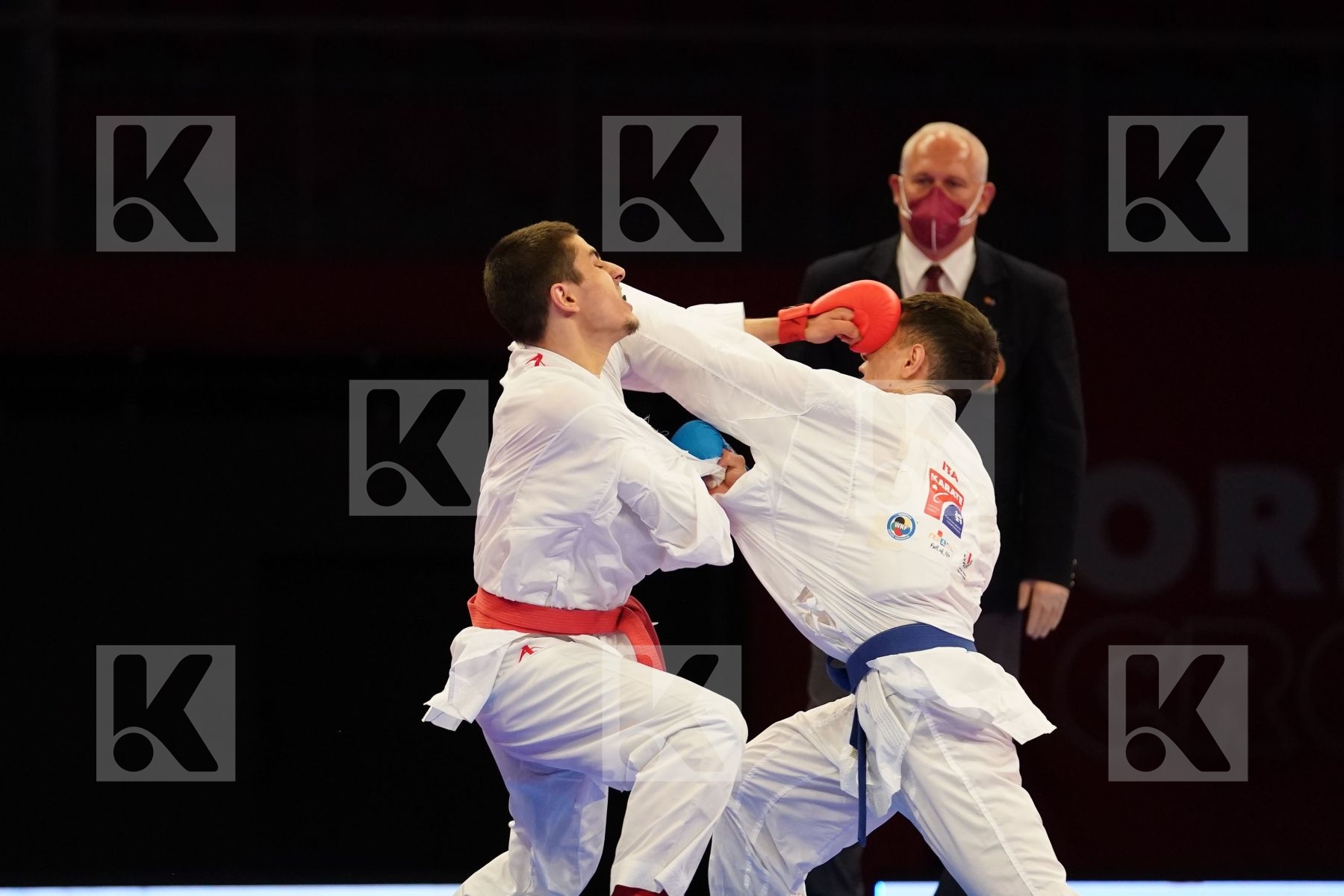 OGANNISIAN IURIK (RUSSIA) Vs GRECO DANILO (ITALY) in Senior Kumite -60 Kg - bronze bout