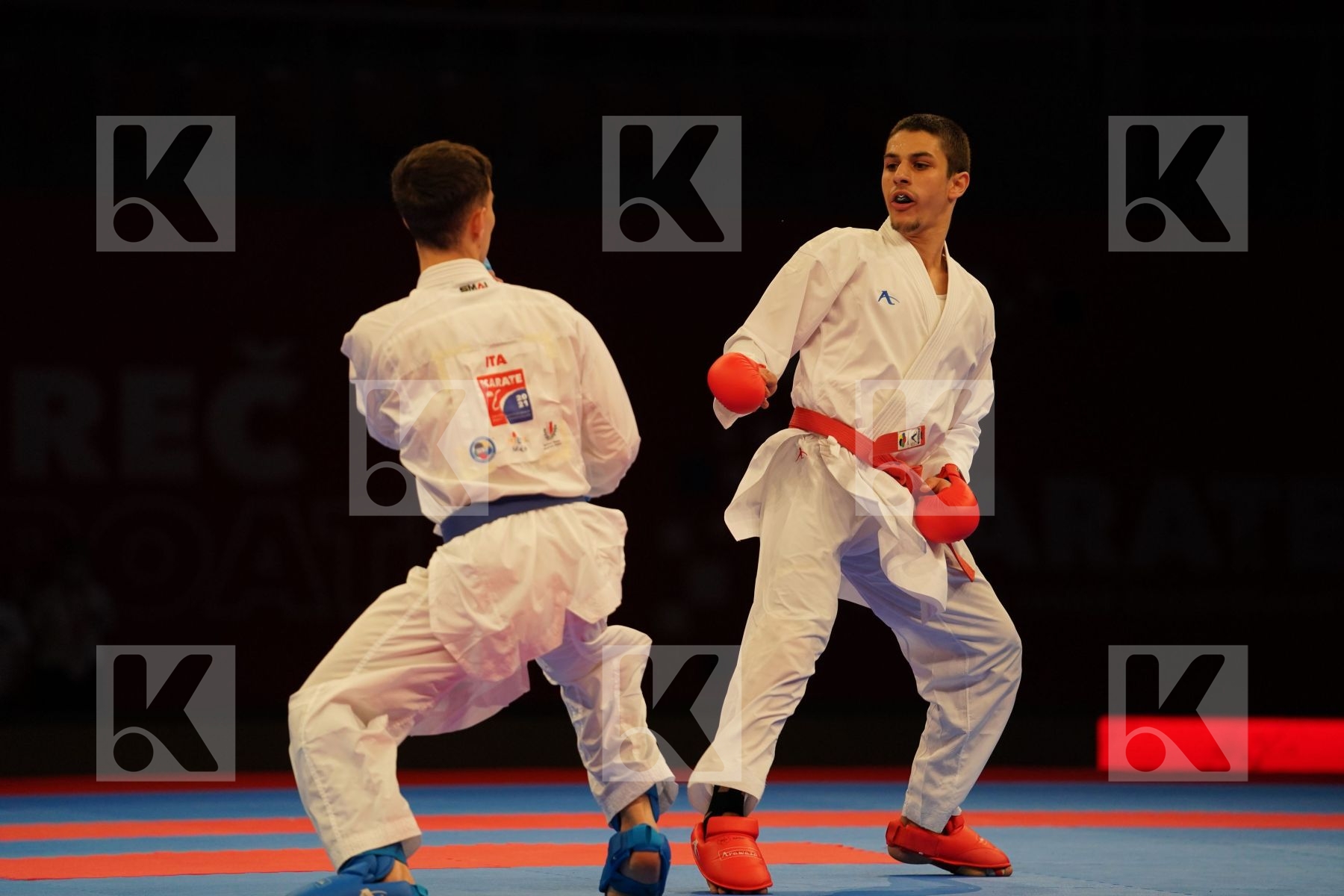OGANNISIAN IURIK (RUSSIA) Vs GRECO DANILO (ITALY) in Senior Kumite -60 Kg - bronze bout