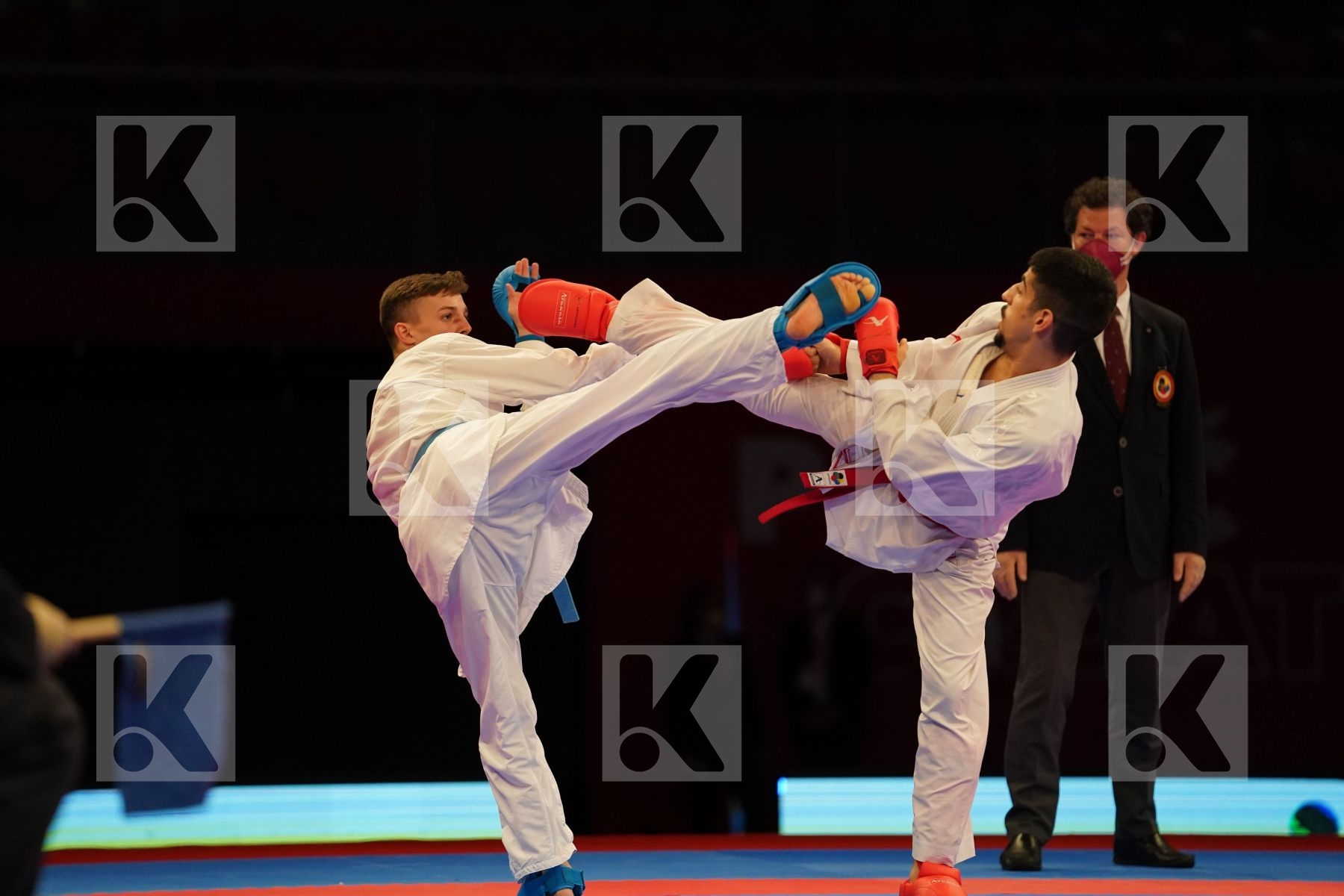 XENOS CHRISTOS-STEFANOS (GREECE) Vs HAAS FLORIAN (GERMANY) in Senior Kumite -60 Kg - bronze bout