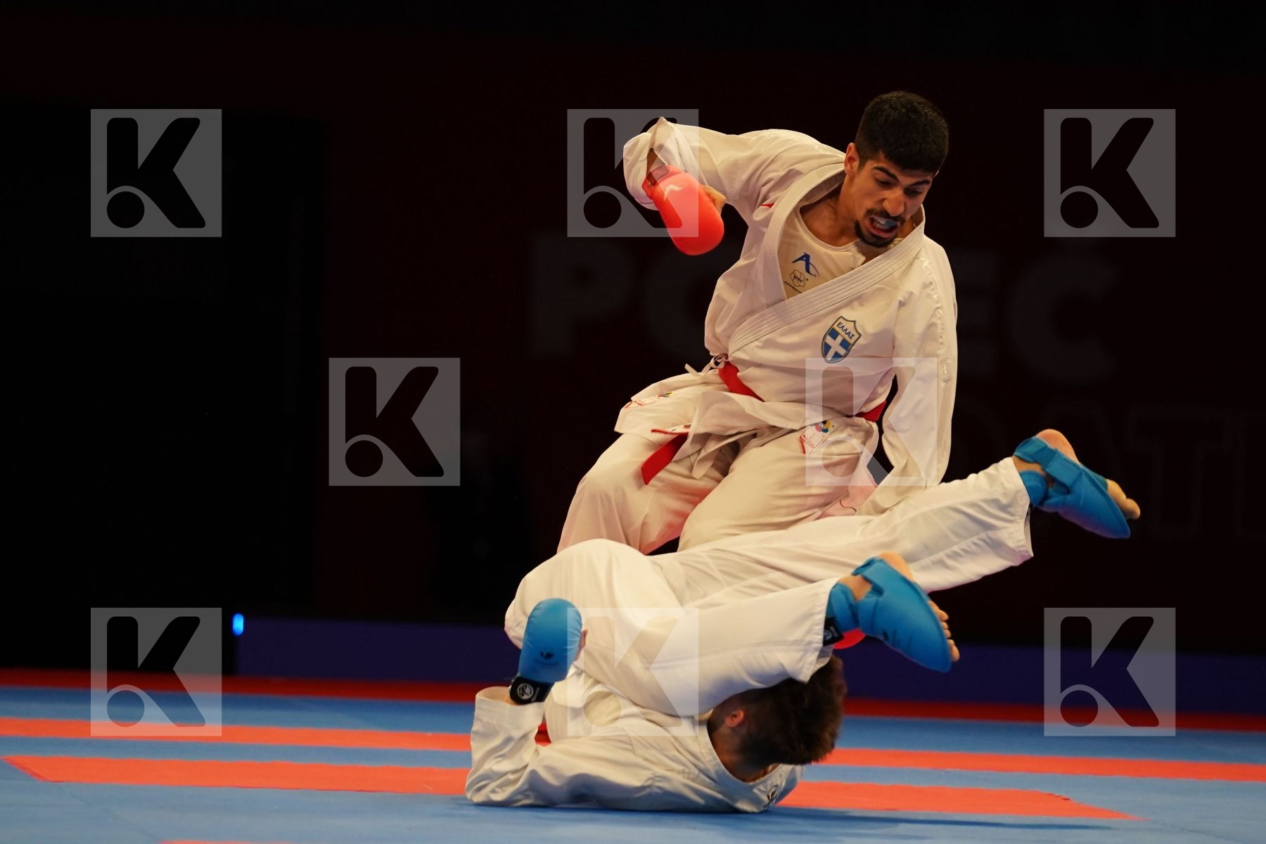 XENOS CHRISTOS-STEFANOS (GREECE) Vs HAAS FLORIAN (GERMANY) in Senior Kumite -60 Kg - bronze bout