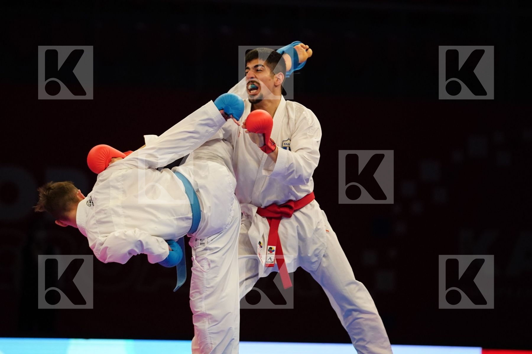 XENOS CHRISTOS-STEFANOS (GREECE) Vs HAAS FLORIAN (GERMANY) in Senior Kumite -60 Kg - bronze bout