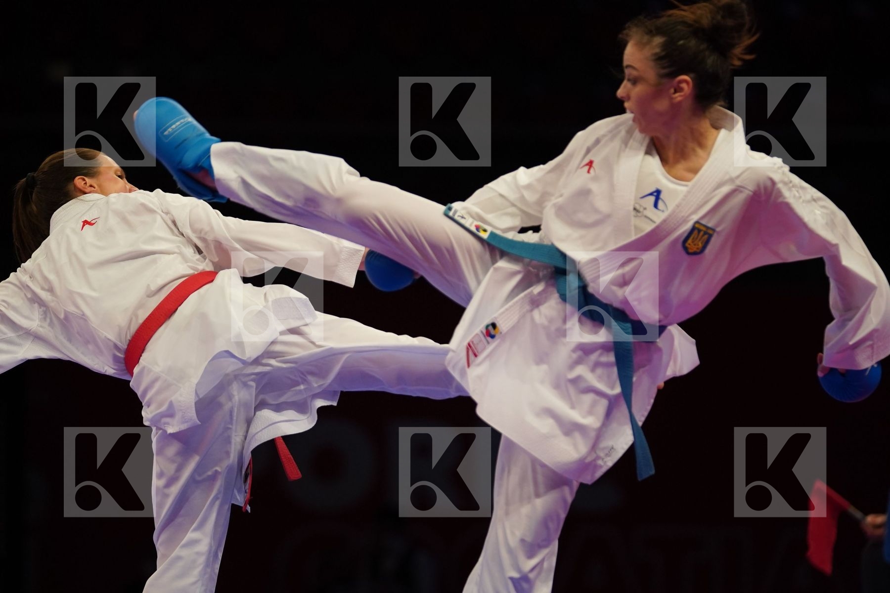 MILIVOJCEVIC JELENA (SERBIA) Vs KRYVA KATERYNA (UKRAINE) in Senior Kumite -50 Kg - bronze bout