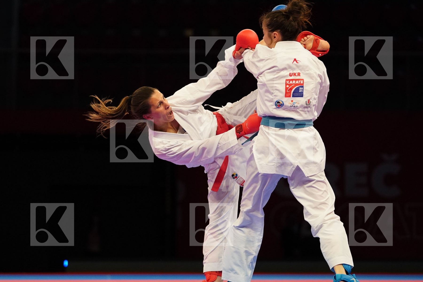 MILIVOJCEVIC JELENA (SERBIA) Vs KRYVA KATERYNA (UKRAINE) in Senior Kumite -50 Kg - bronze bout