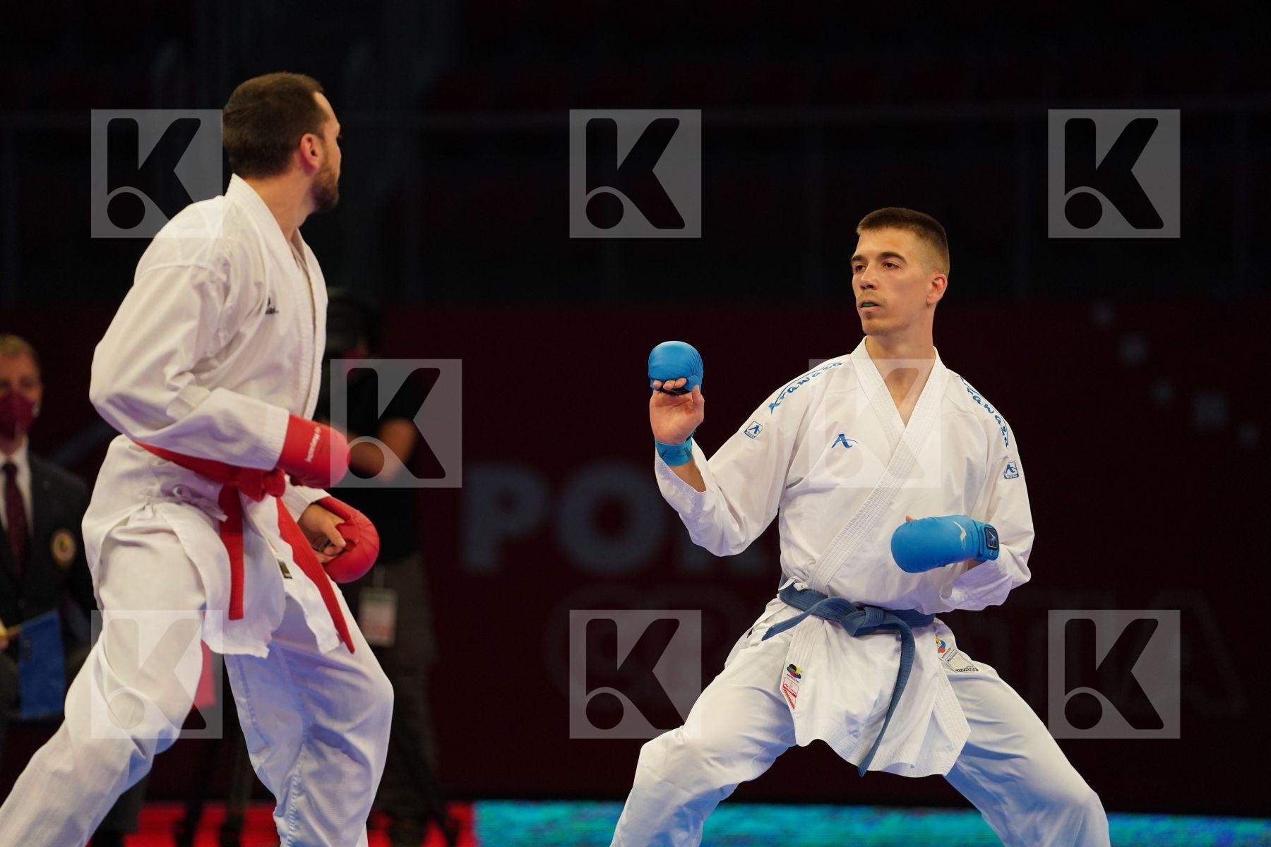 POKORNY STEFAN (AUSTRIA) Vs BERAK BORAN (CROATIA) in Senior Kumite -67 Kg - bronze bout