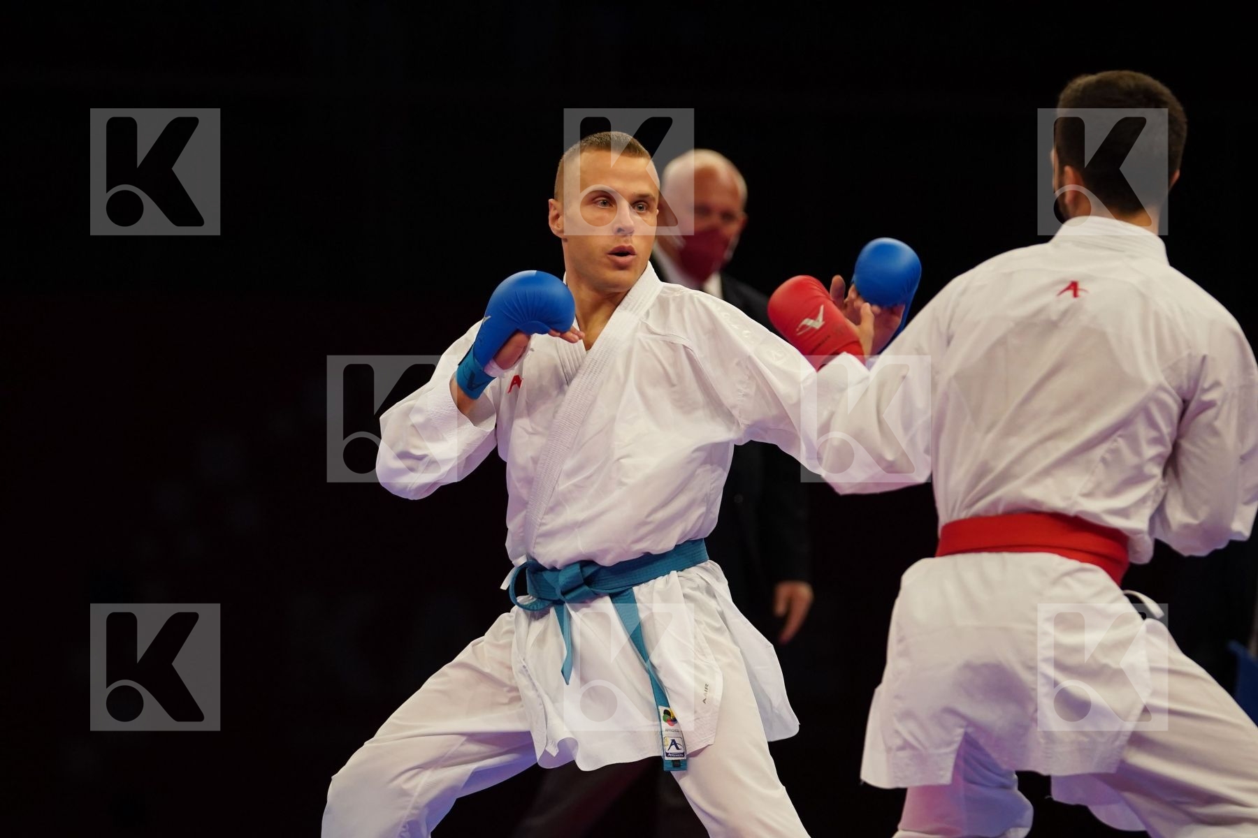 SAMDAN ERAY (TURKEY) Vs KALNINS KALVIS (LATVIA) in Senior Kumite -60 Kg - Final bout