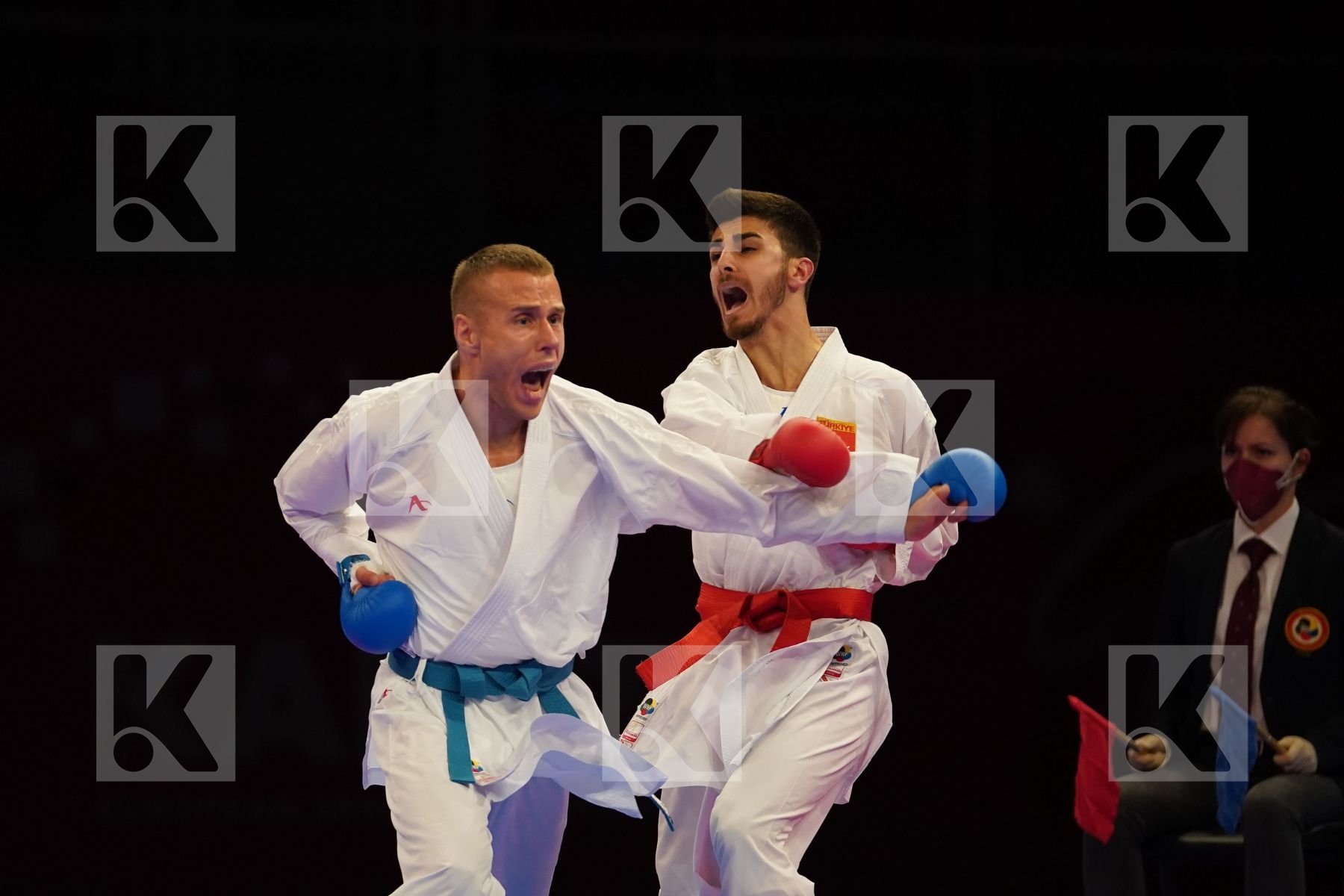 SAMDAN ERAY (TURKEY) Vs KALNINS KALVIS (LATVIA) in Senior Kumite -60 Kg - Final bout
