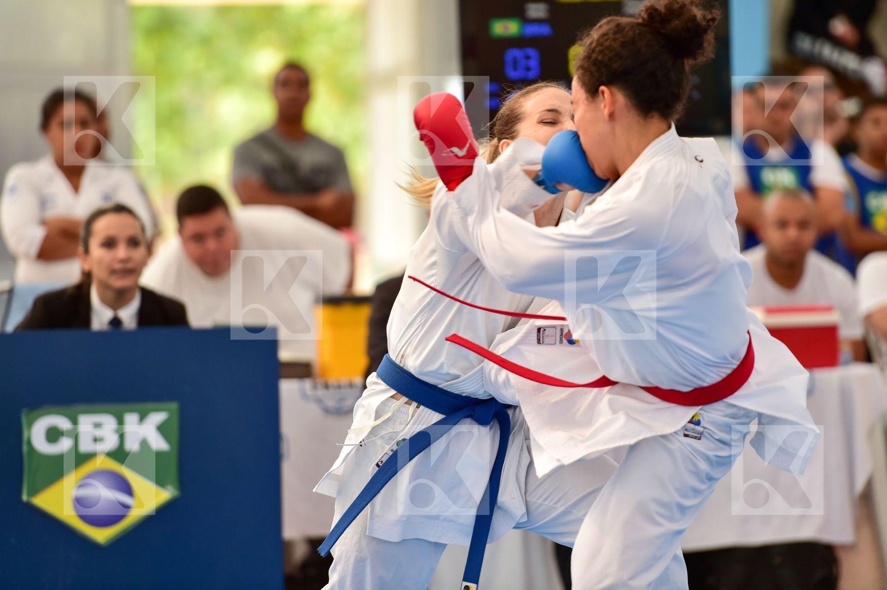 Brasil Female final kumite team Venezuela