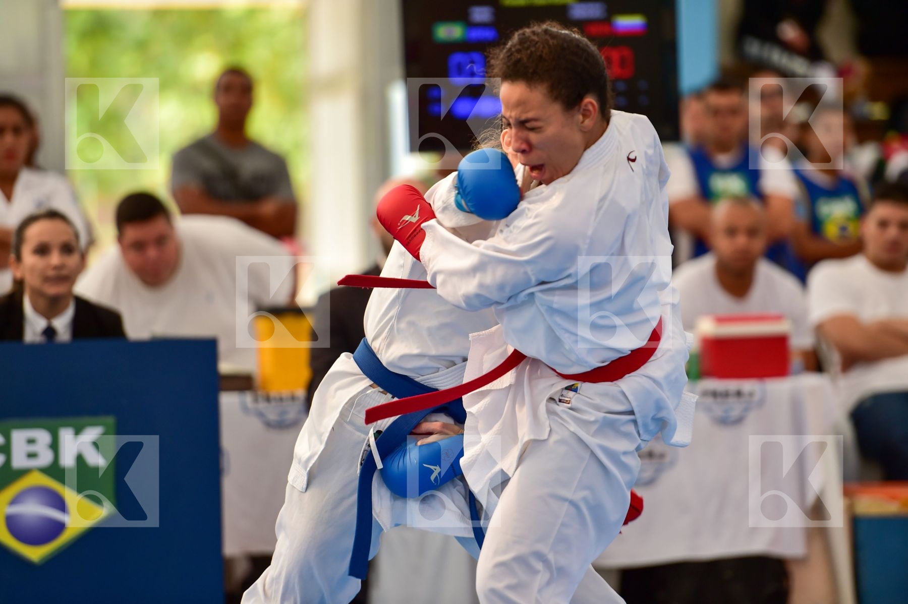 Brasil Female final kumite team Venezuela