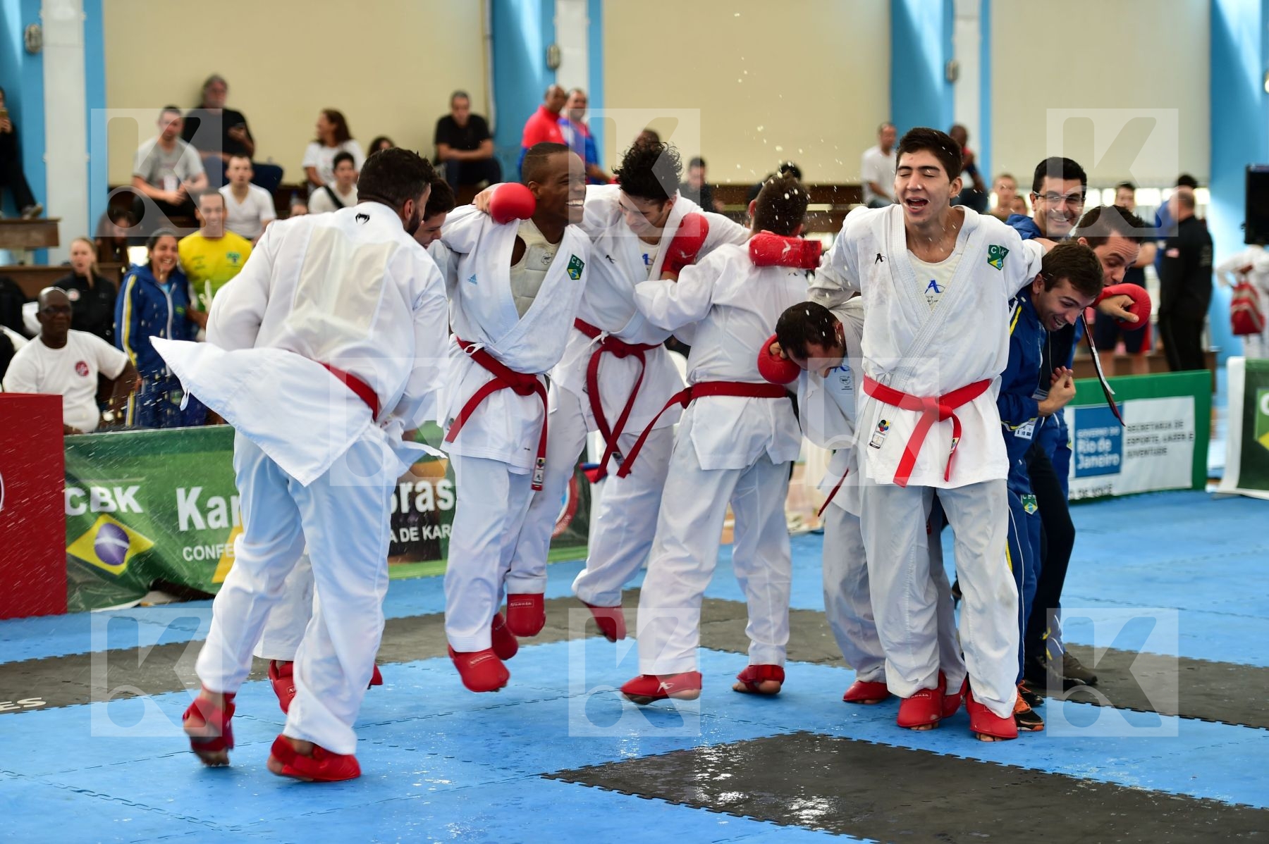 Brasil final kumite Male team Venezuela