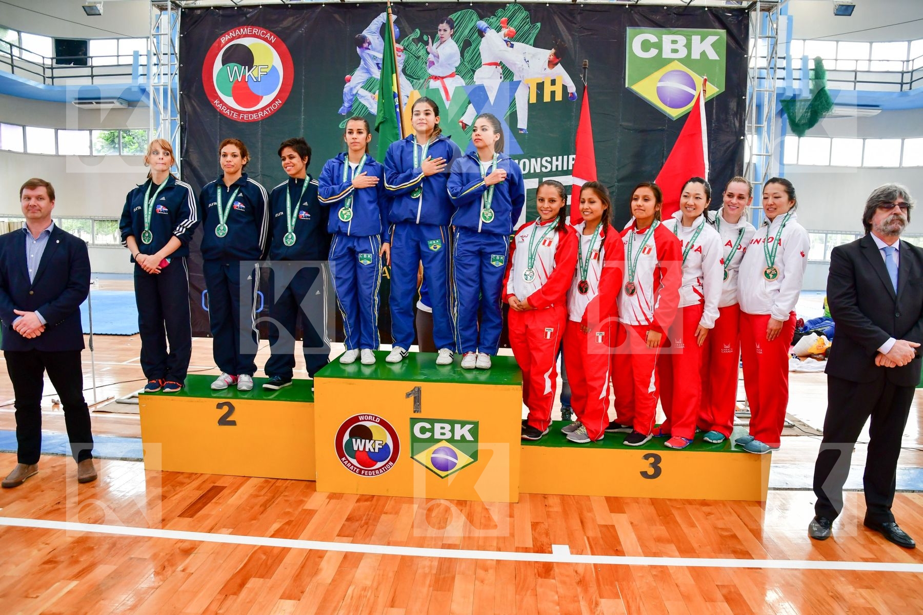 Brasil Canada coach Dominican Republic Female kata Peru podium t