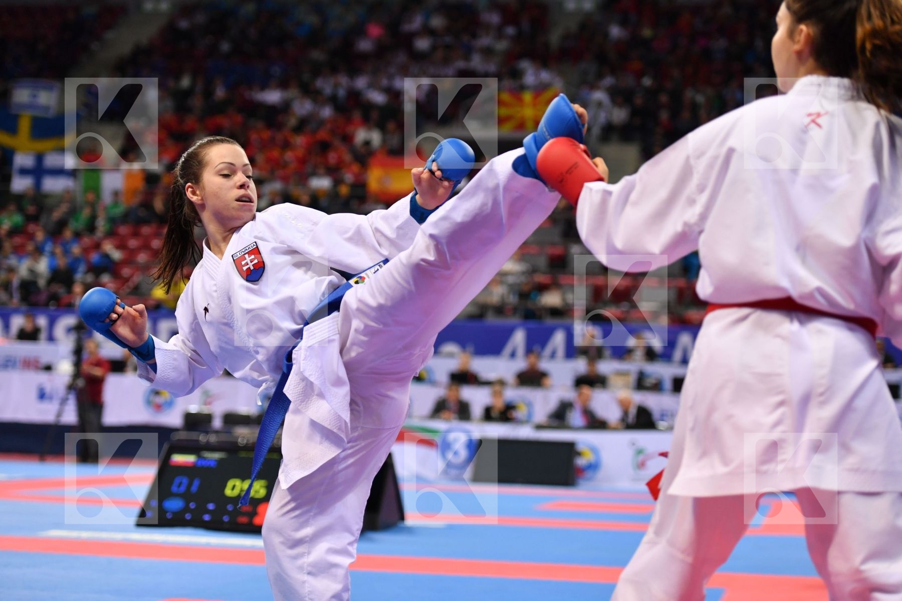 Junior kumite female -48 kg Slovakia Turkey Veisova Dominika Yem