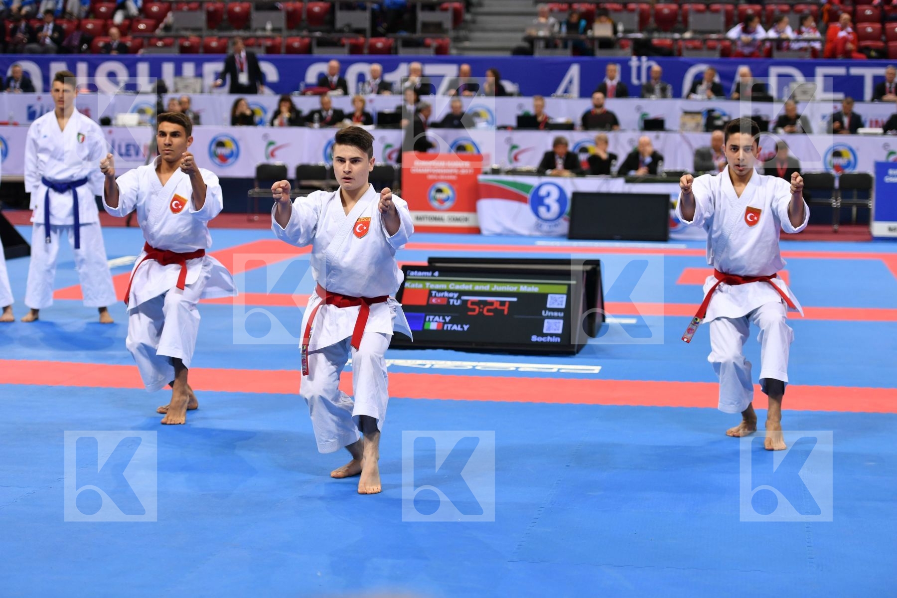Turkey Kata team cadet and junior male Unsu