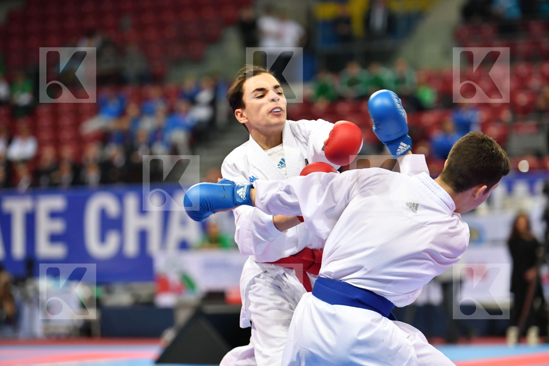 Cadet kumite male -52 kg, Ciarloni Mattia, El yazidi Bilal, Fran
