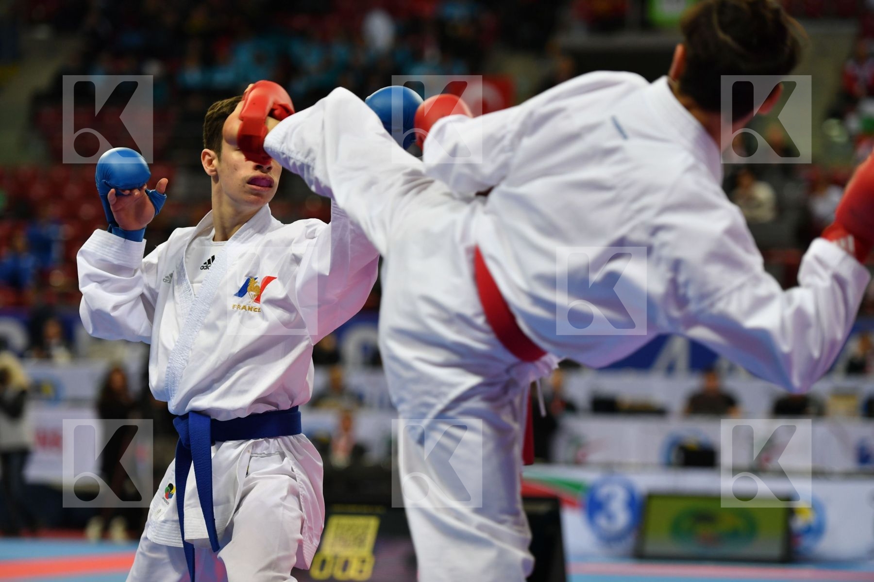 Cadet kumite male -52 kg, Ciarloni Mattia, El yazidi Bilal, Fran