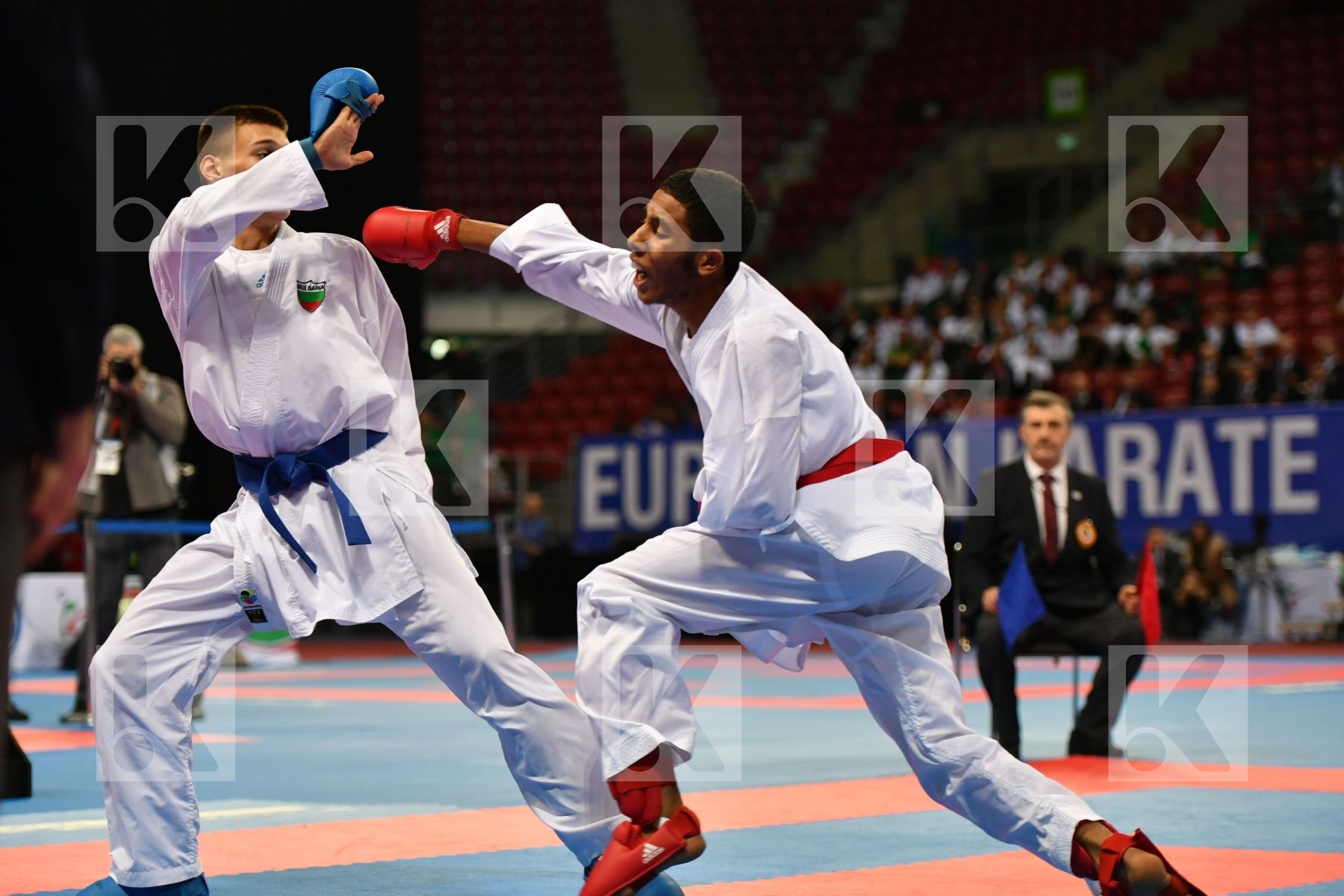 Bulgaria, Cadet kumite male -63 kg, France, Salmi Younesse, Vaka
