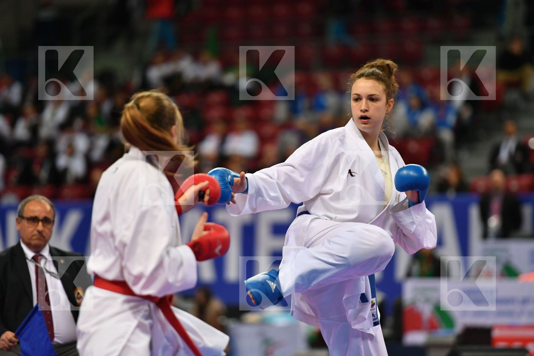 Belgium, Brognon Eva, Cadet kumite female 54+ kg, Milovanovic An