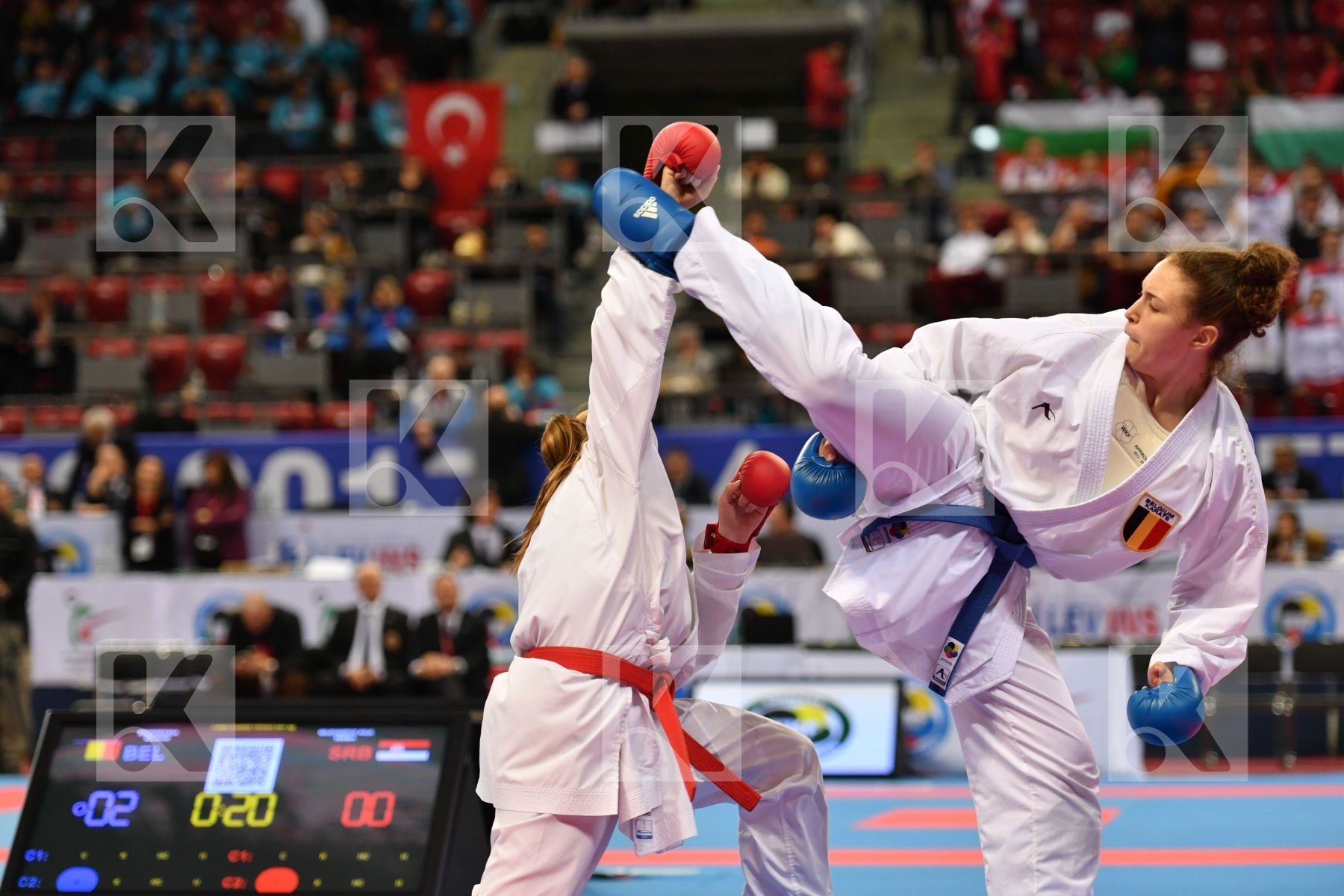 Belgium, Brognon Eva, Cadet kumite female 54+ kg, Milovanovic An