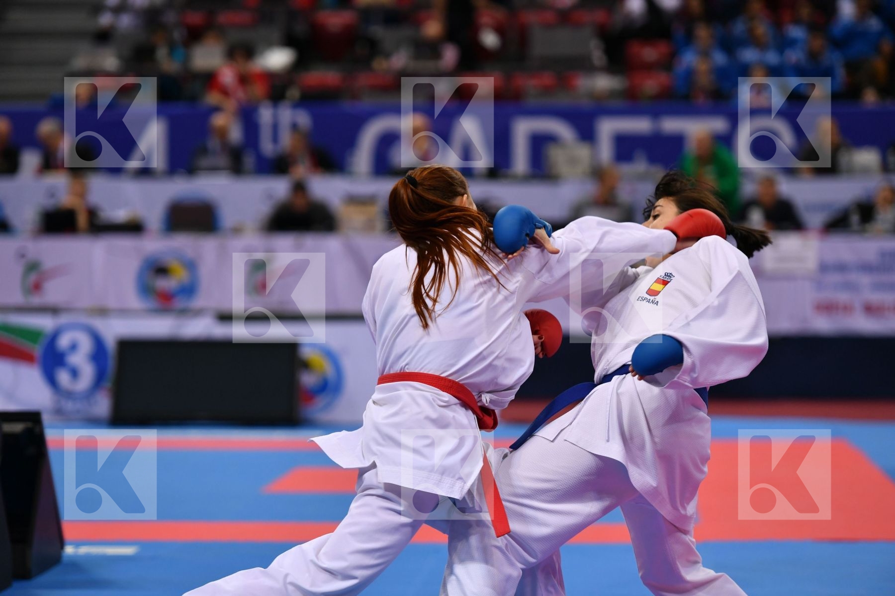 Espinosa lopez Maria Miastkovska Anastasiia Spain U21 kumite fem